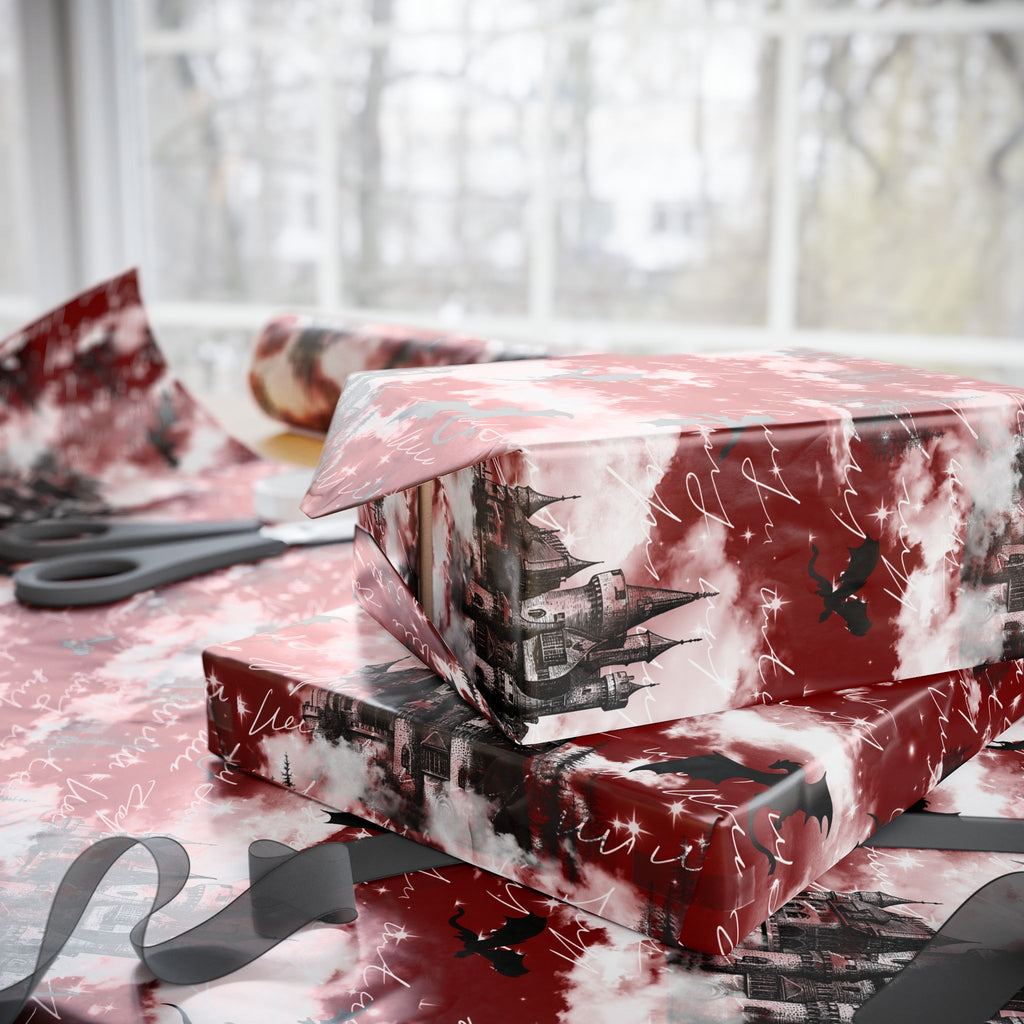 Bloody Dragons Castle Wrapping Paper