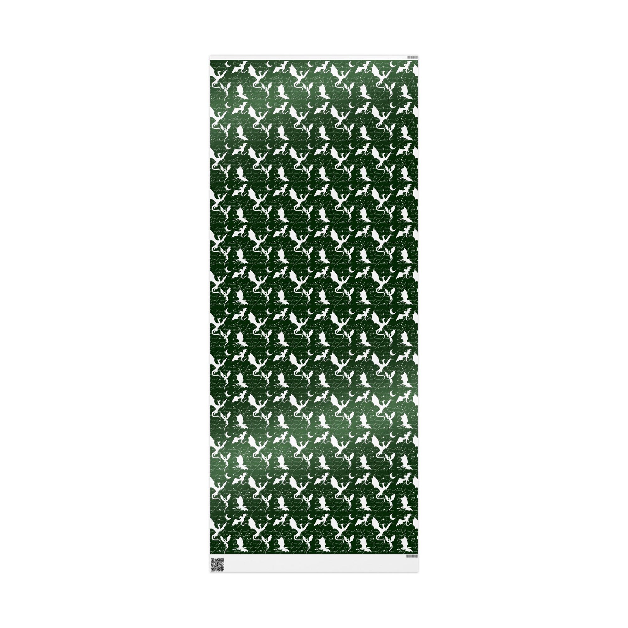 Fictional Dragons Green Wrapping Paper