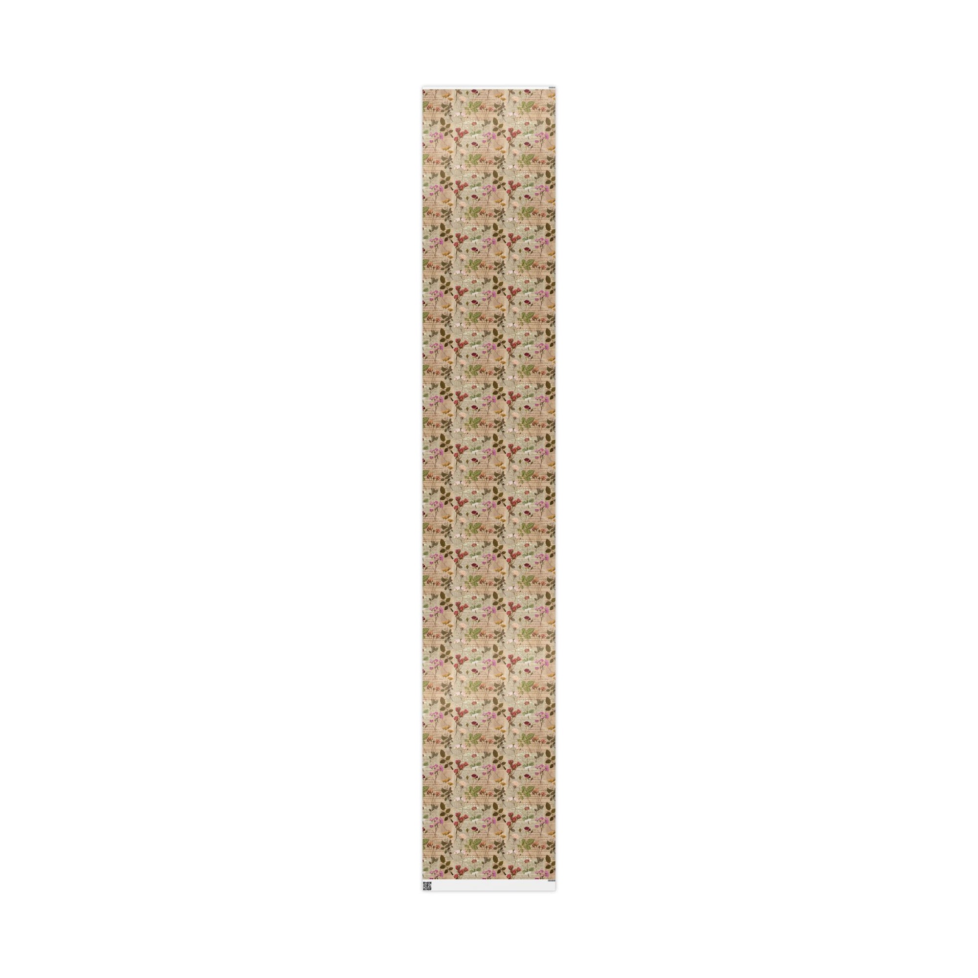 Pressed Flowers and Pages Wrapping Paper