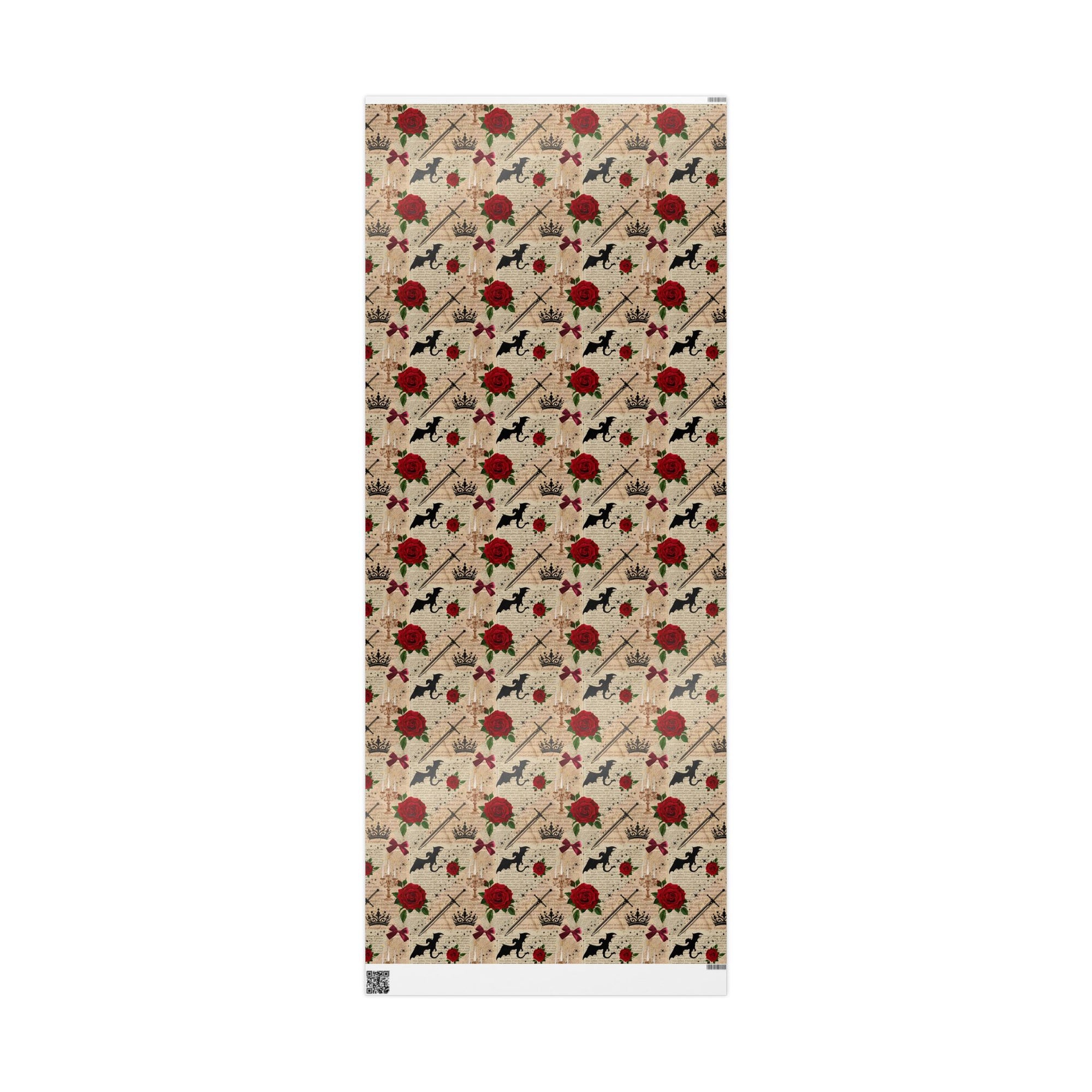 Swords and Roses Wrapping Paper