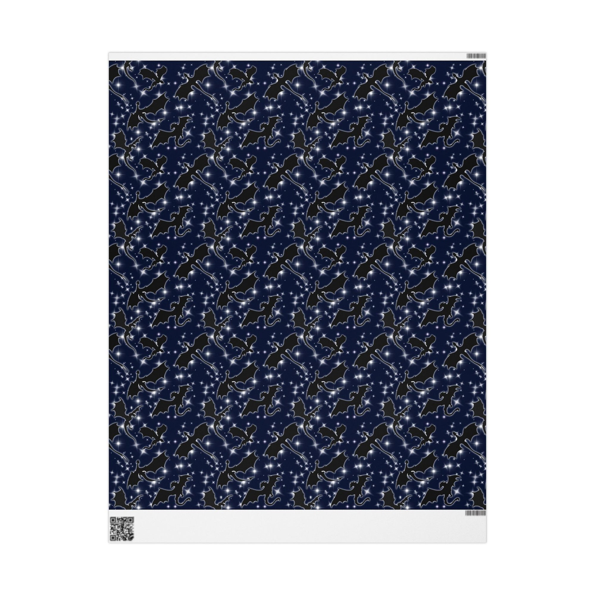 Dragons in Midnight Sky Wrapping Paper