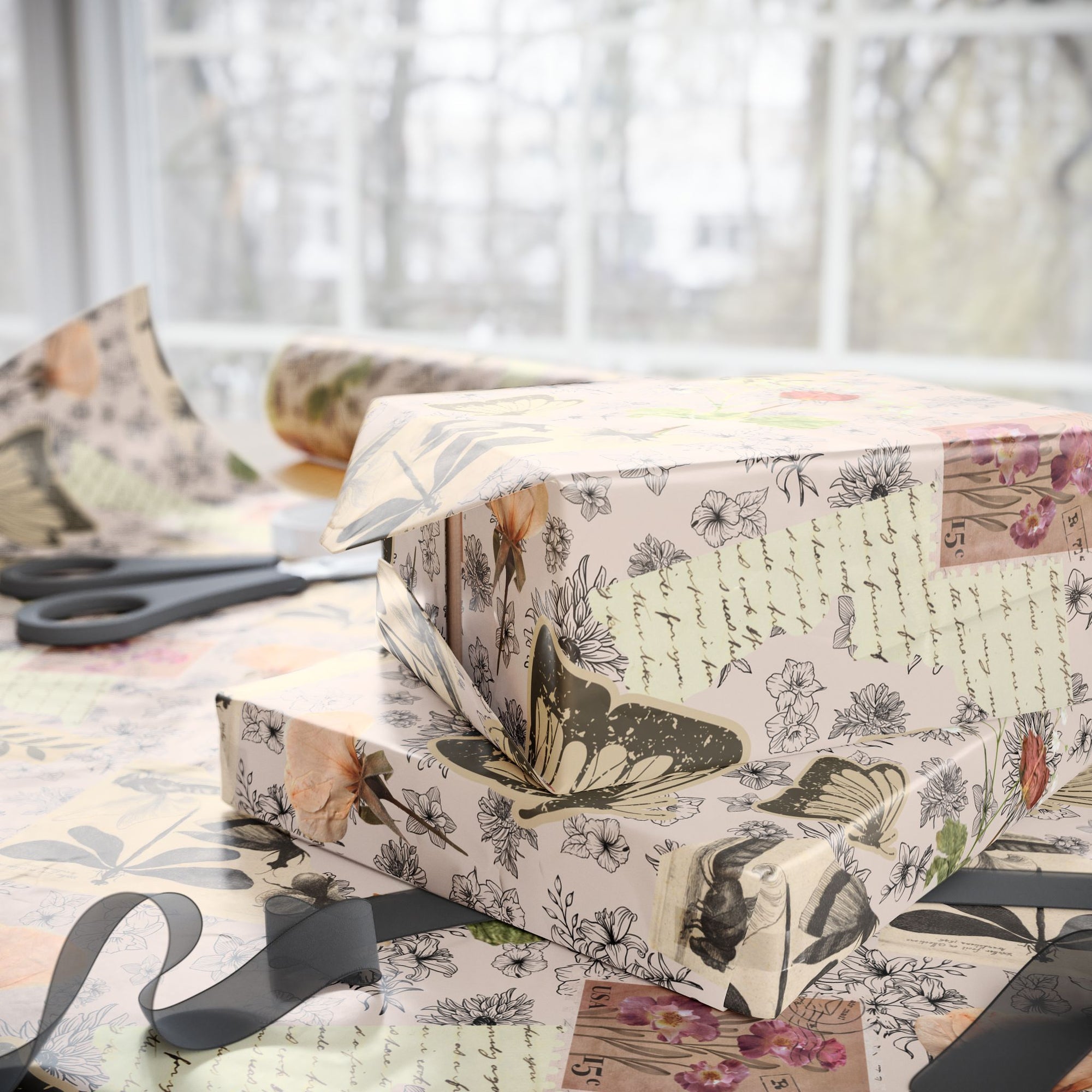 Junk Journal Wrapping Paper