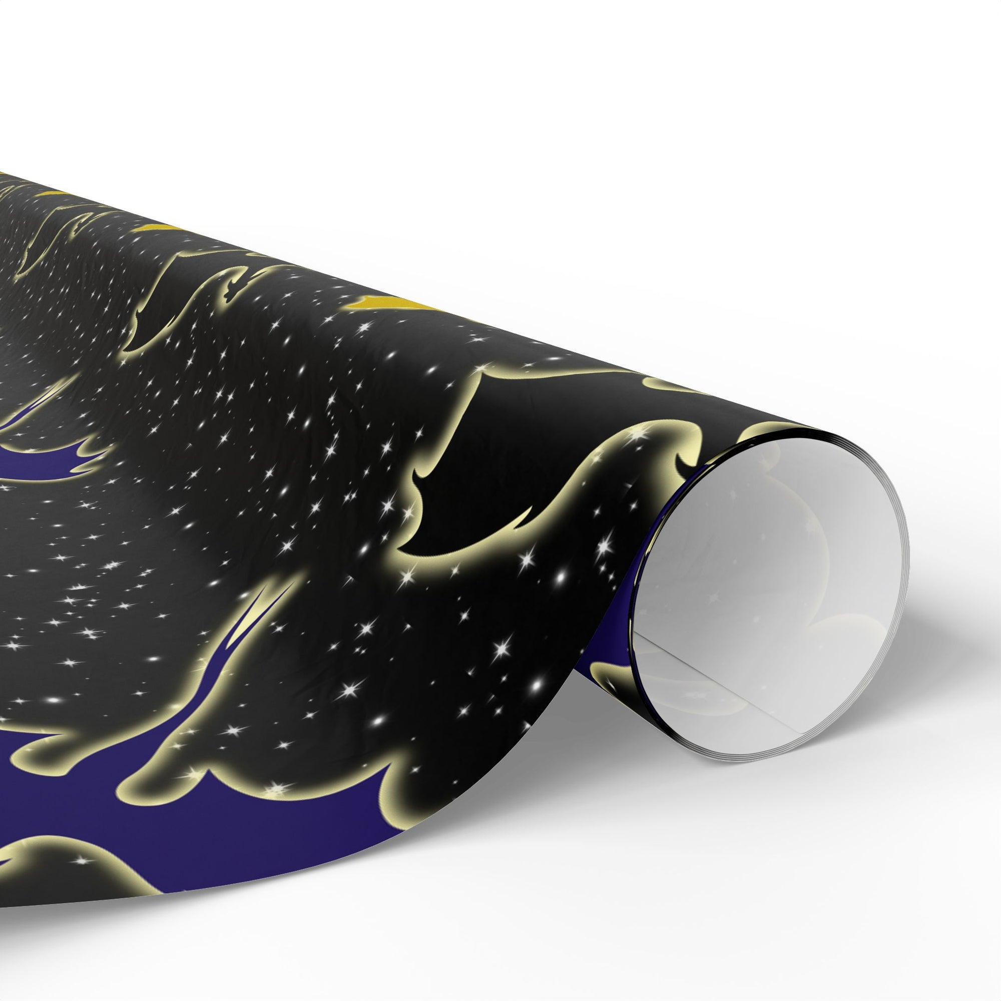 Three Dragons in Night Sky Wrapping Paper