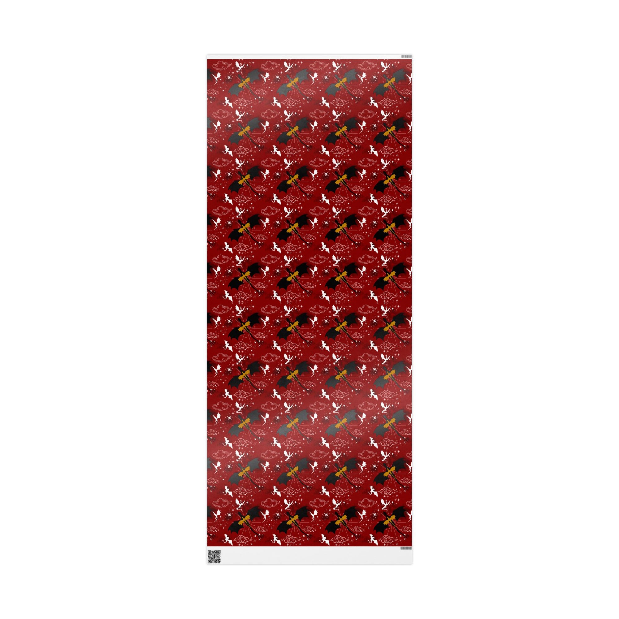 Dragons in Red Sky Wrapping Paper