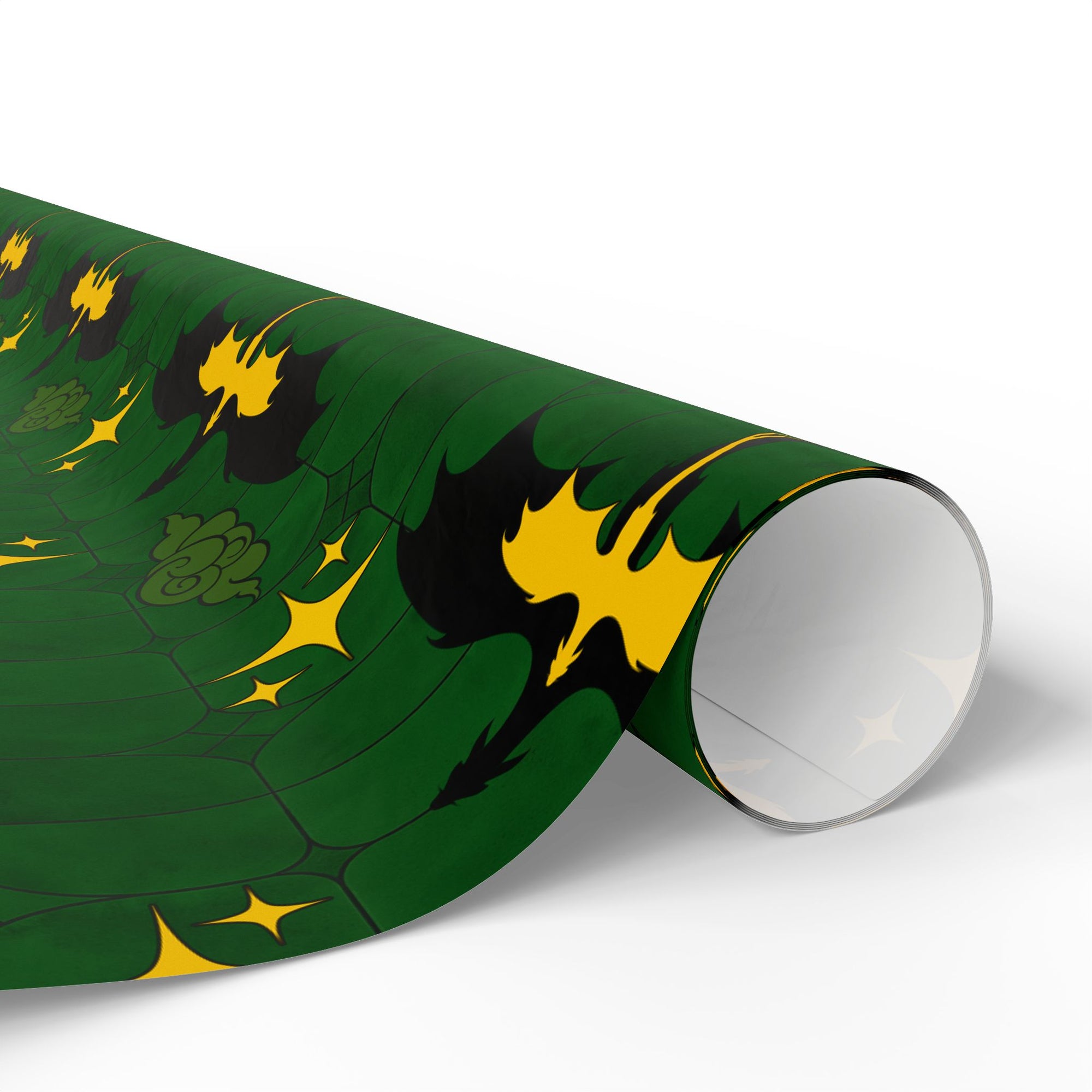 Dragon Green Stained Glass Wrapping Papers