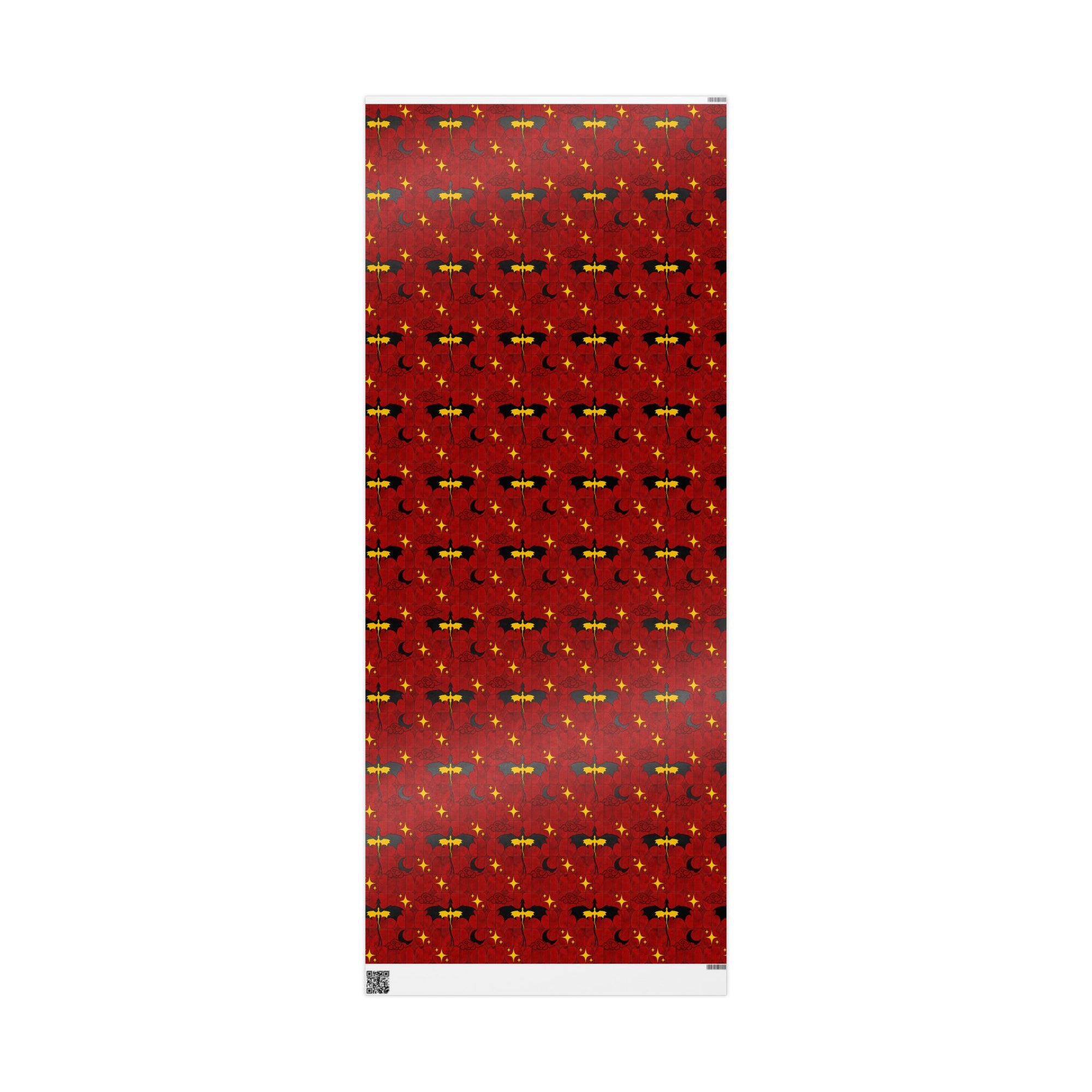 Dragons on Red Stained Glass Wrapping Paper