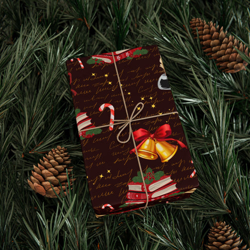Gift card with festive design on a Christmas tree background