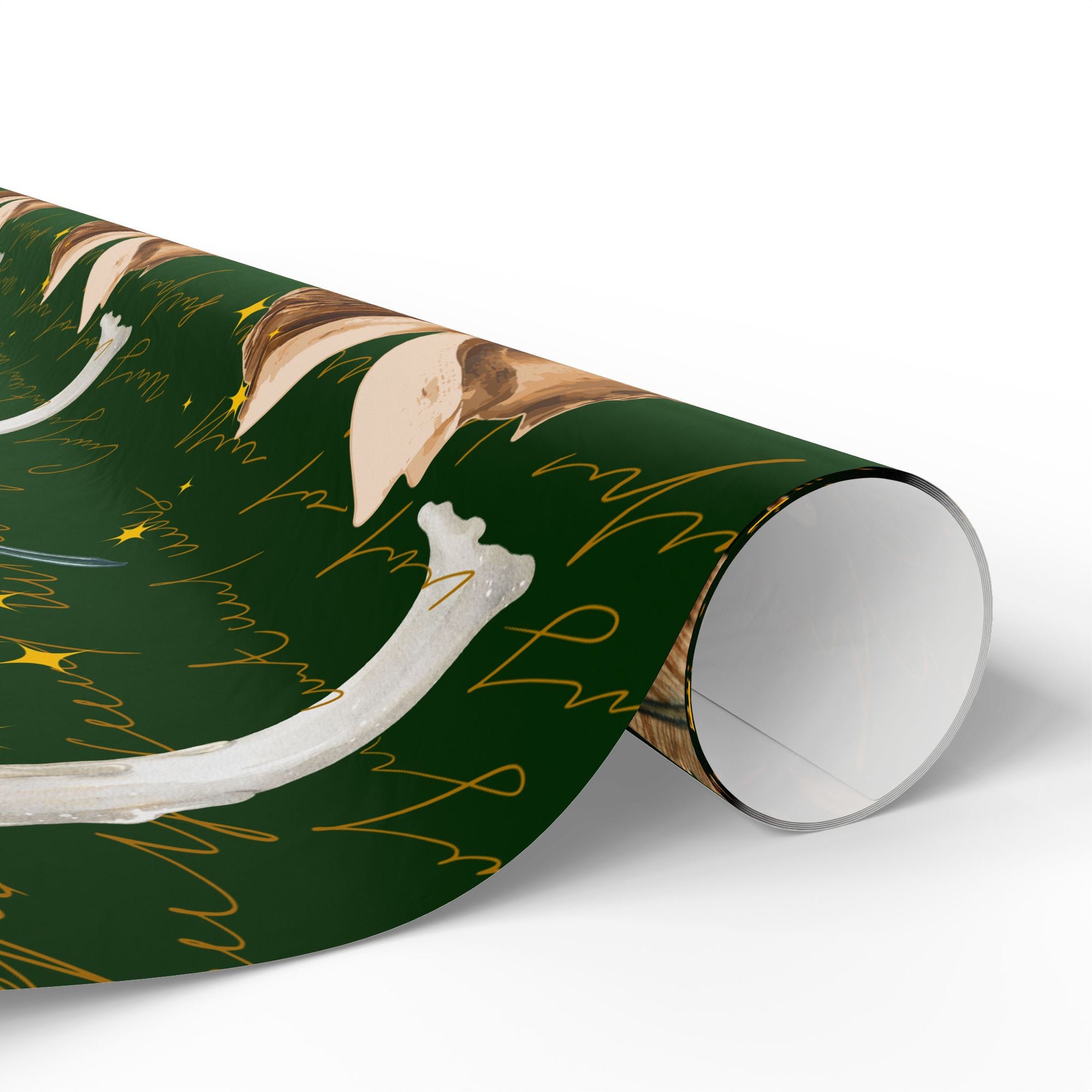 Bookish Candle Green Wrapping Paper