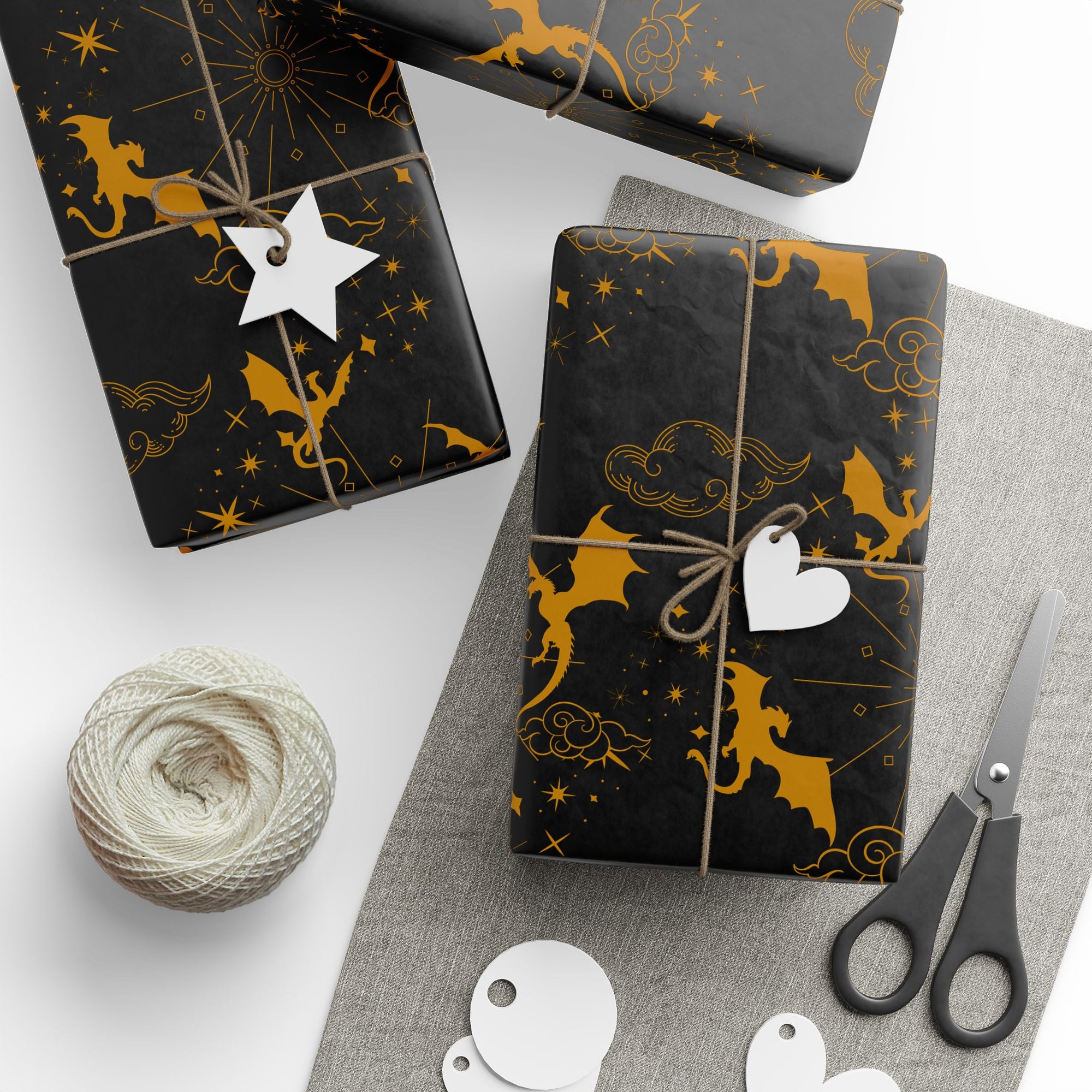 Royal Dragons in Night Wrapping Paper