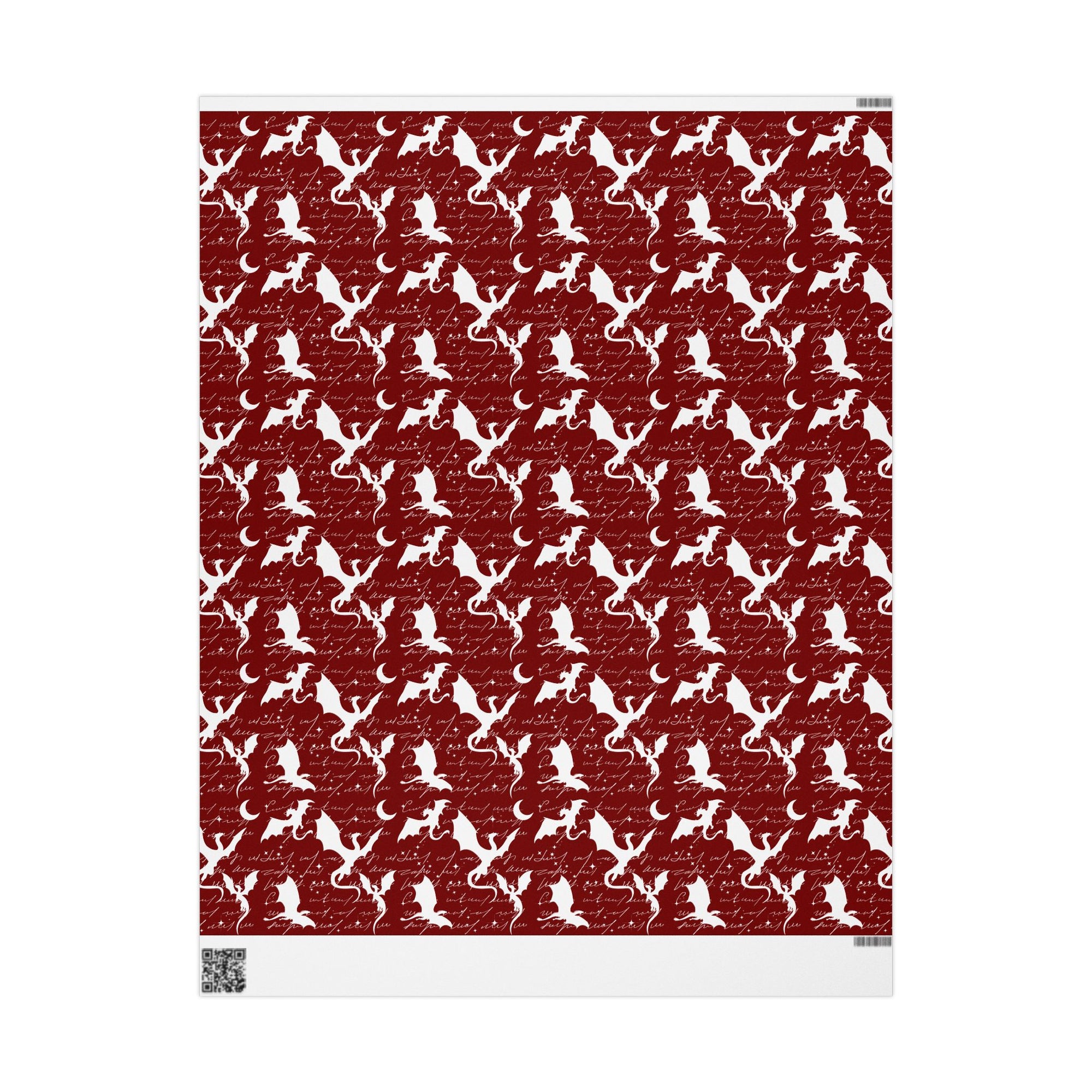 Fictional Dragons Red Wrapping Paper