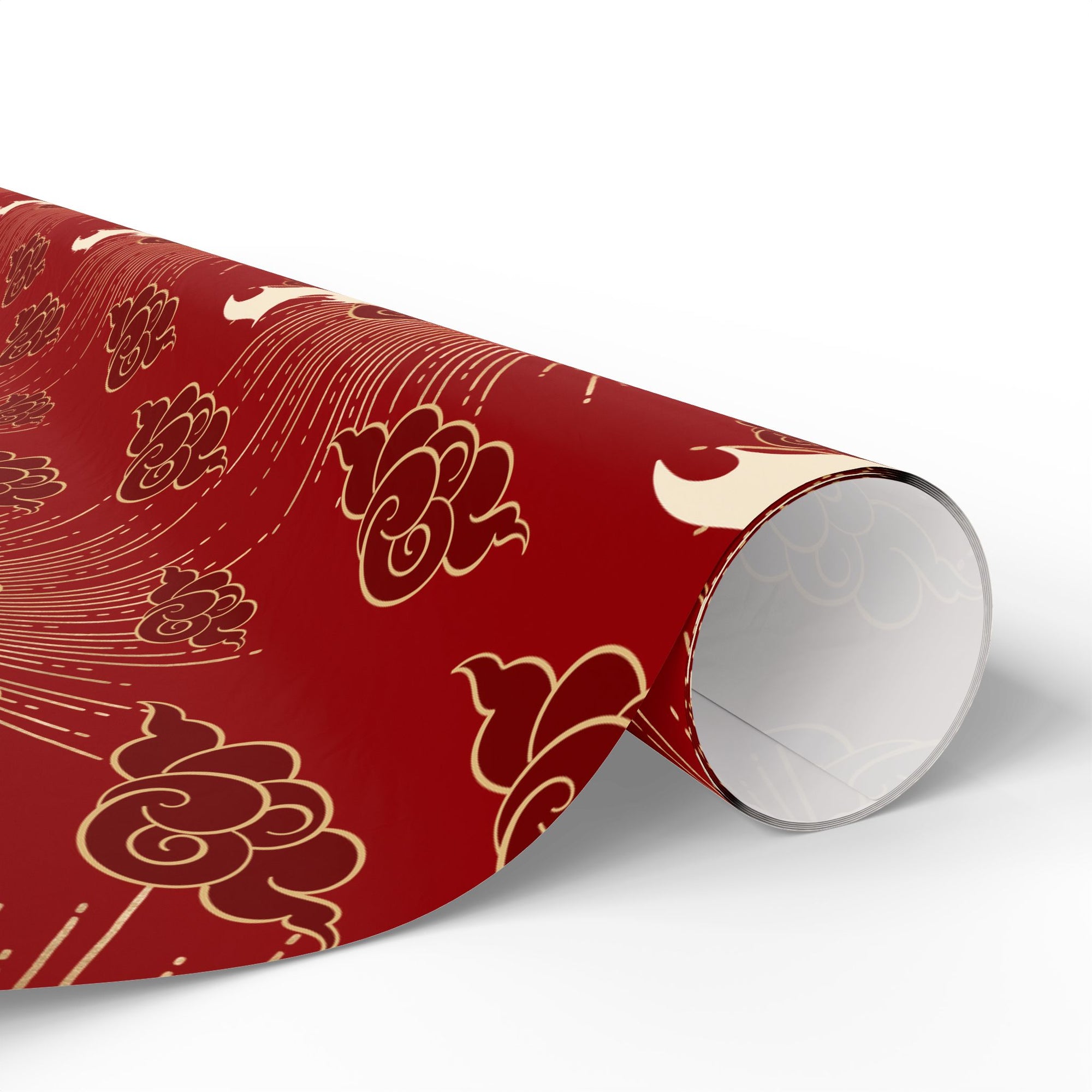 Dragons and Cherry Sun Wrapping Paper