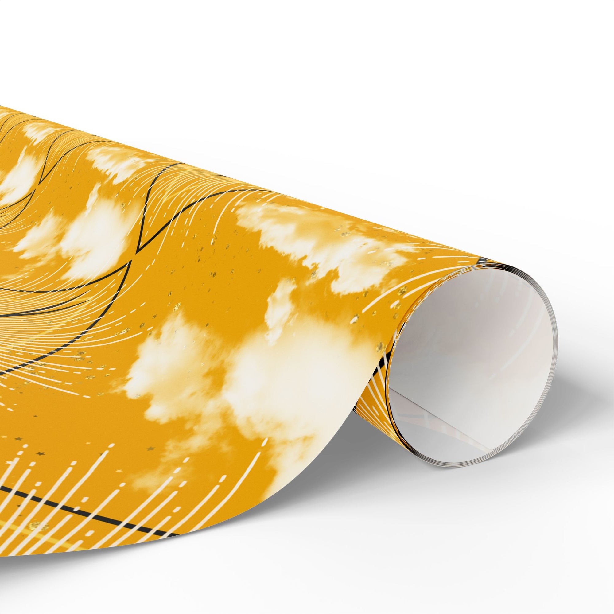 Black and Yellow Dragons in Sunlight Wrapping Papers