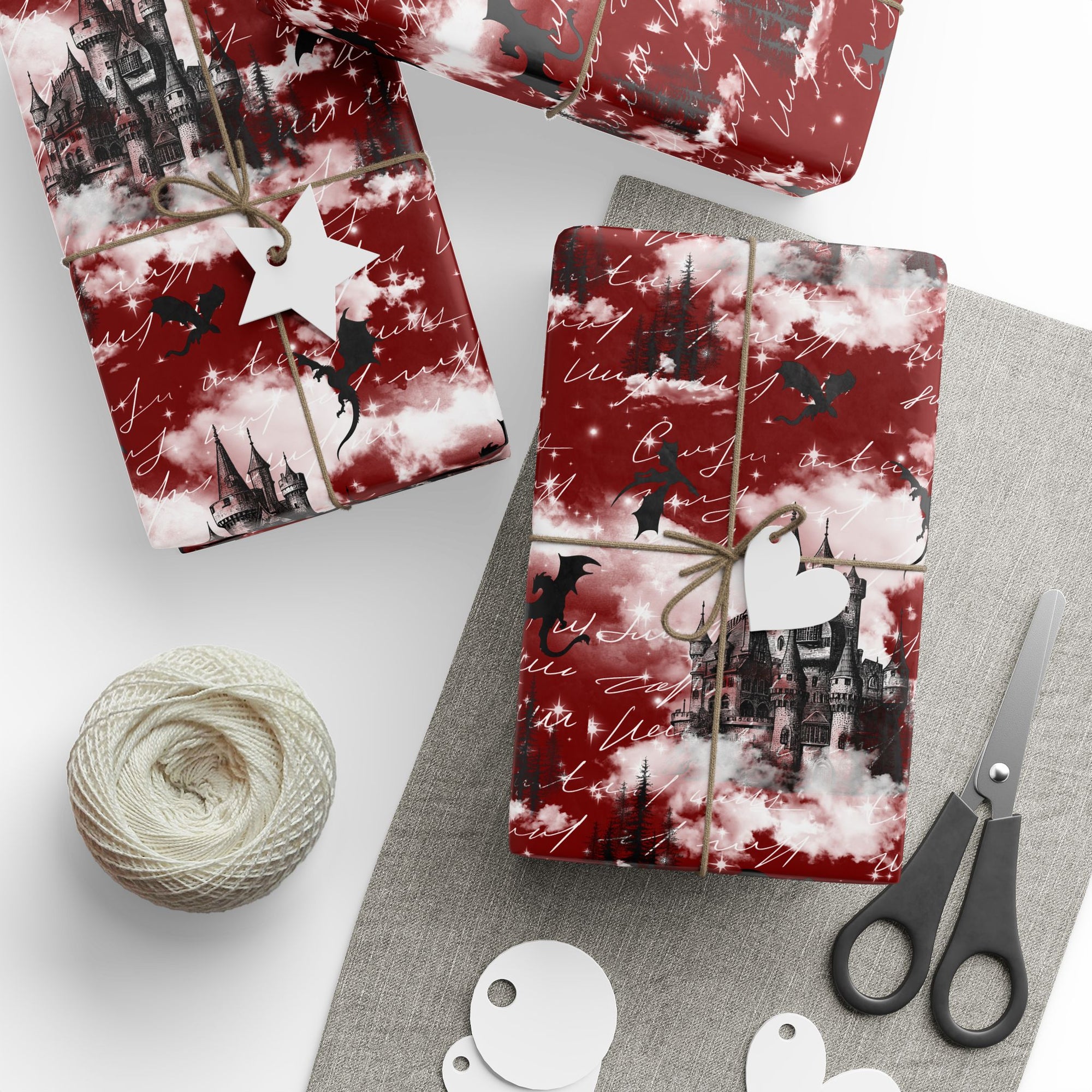 Bloody Dragons Castle Wrapping Paper