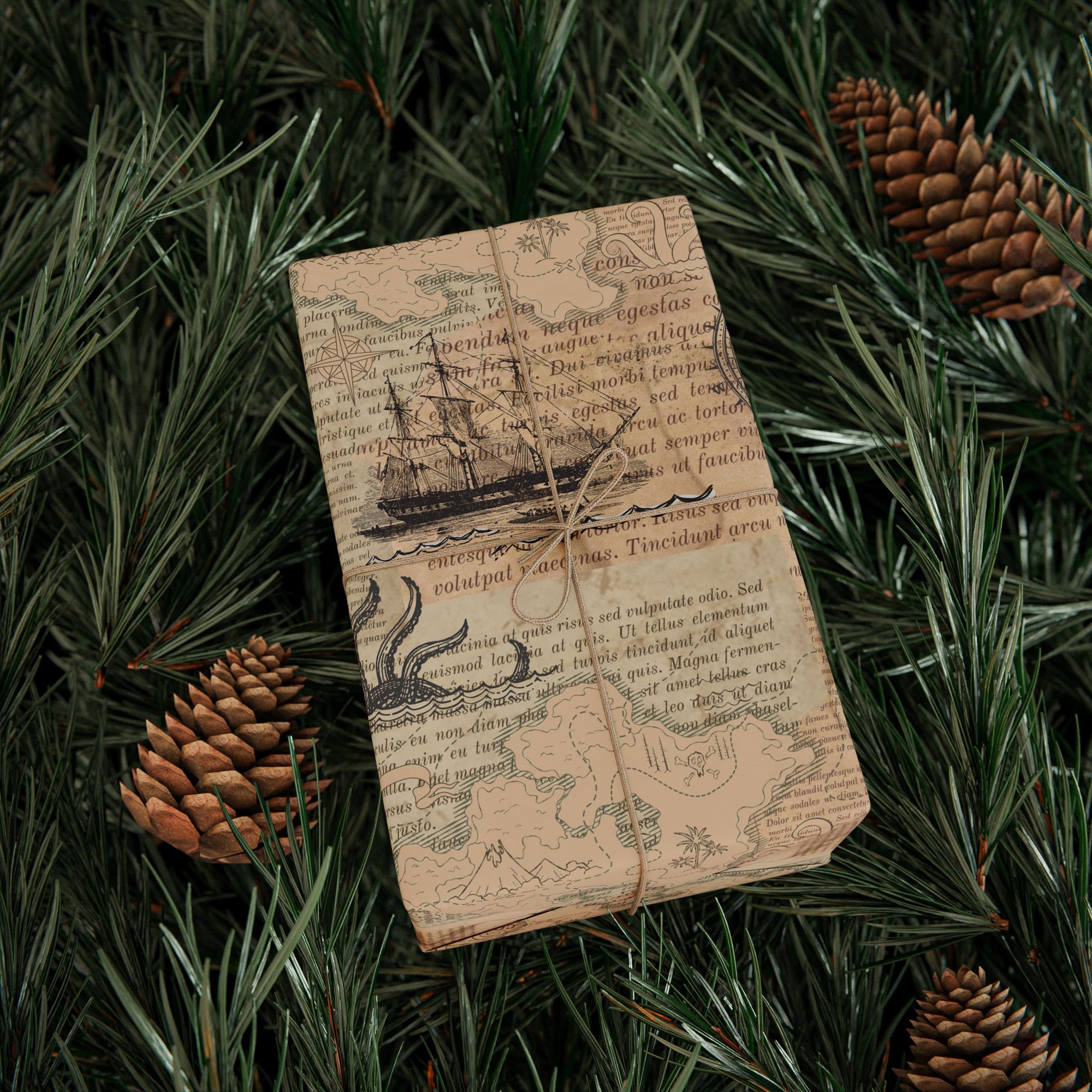 Maps in Pages Wrapping Paper