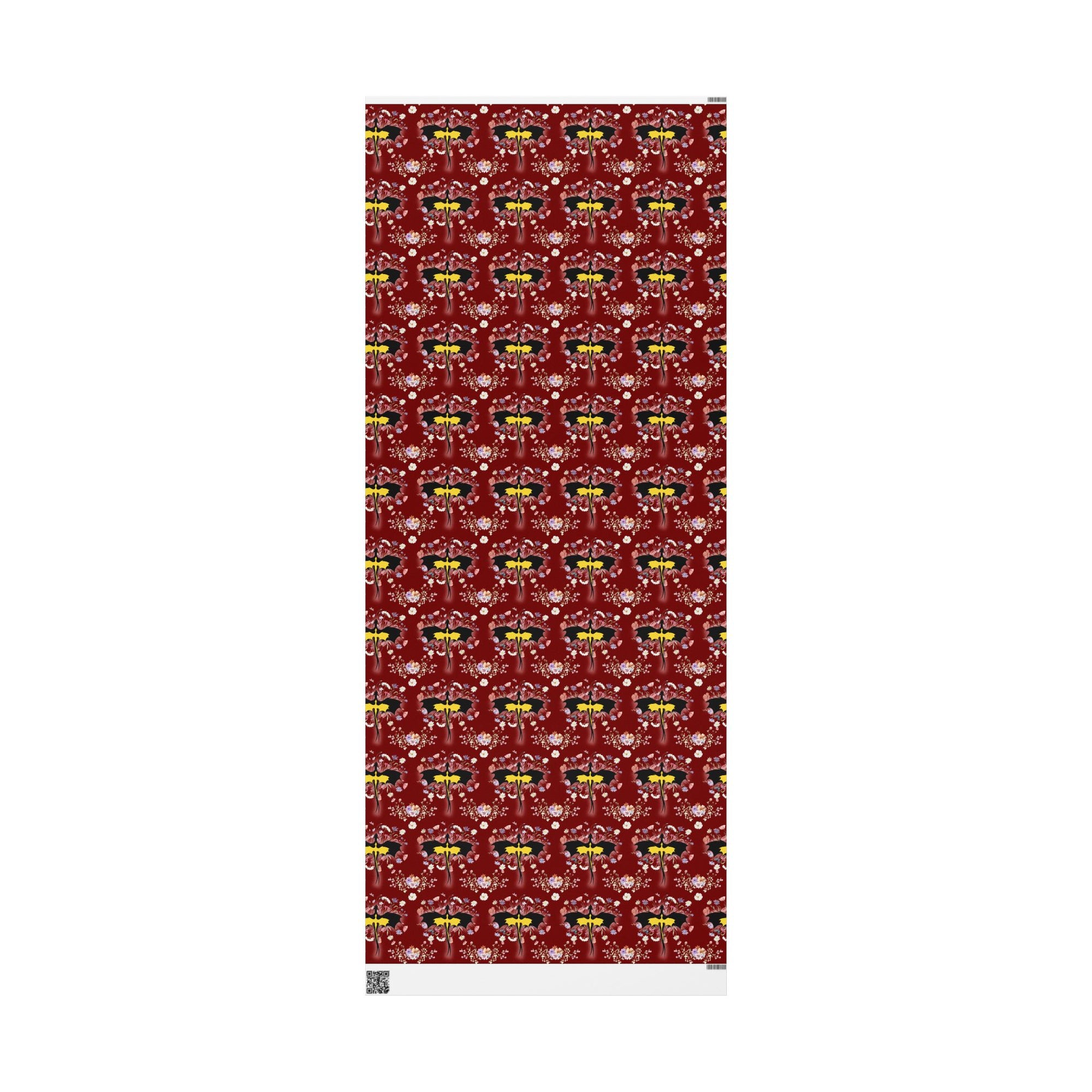 Floral Dragon in Red Sky Wrapping Paper