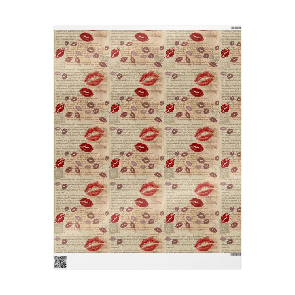 Kisses and Pages Wrapping Paper