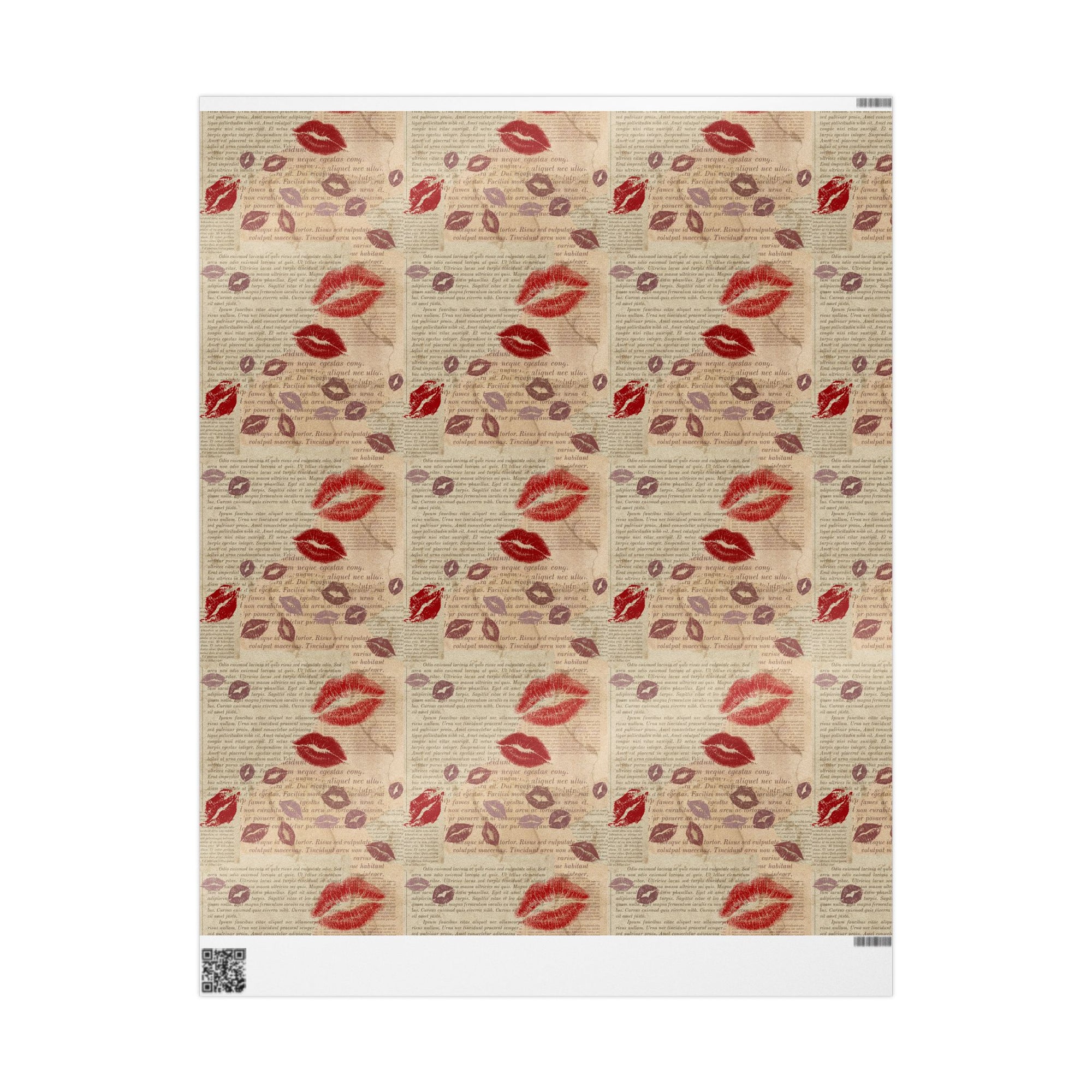 Kisses and Pages Wrapping Paper