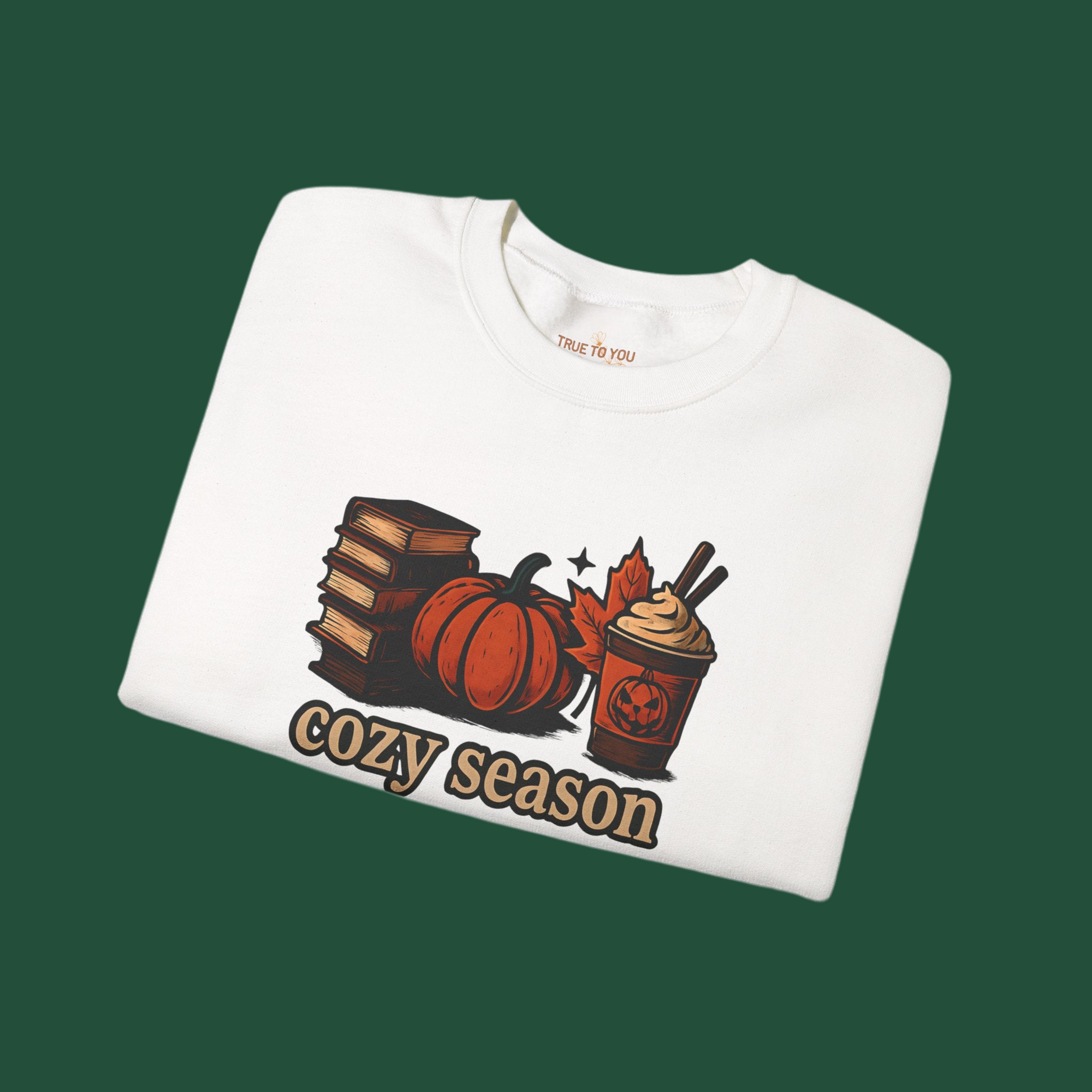 Spooky Cozy Season Crewneck Sweatshirt, White