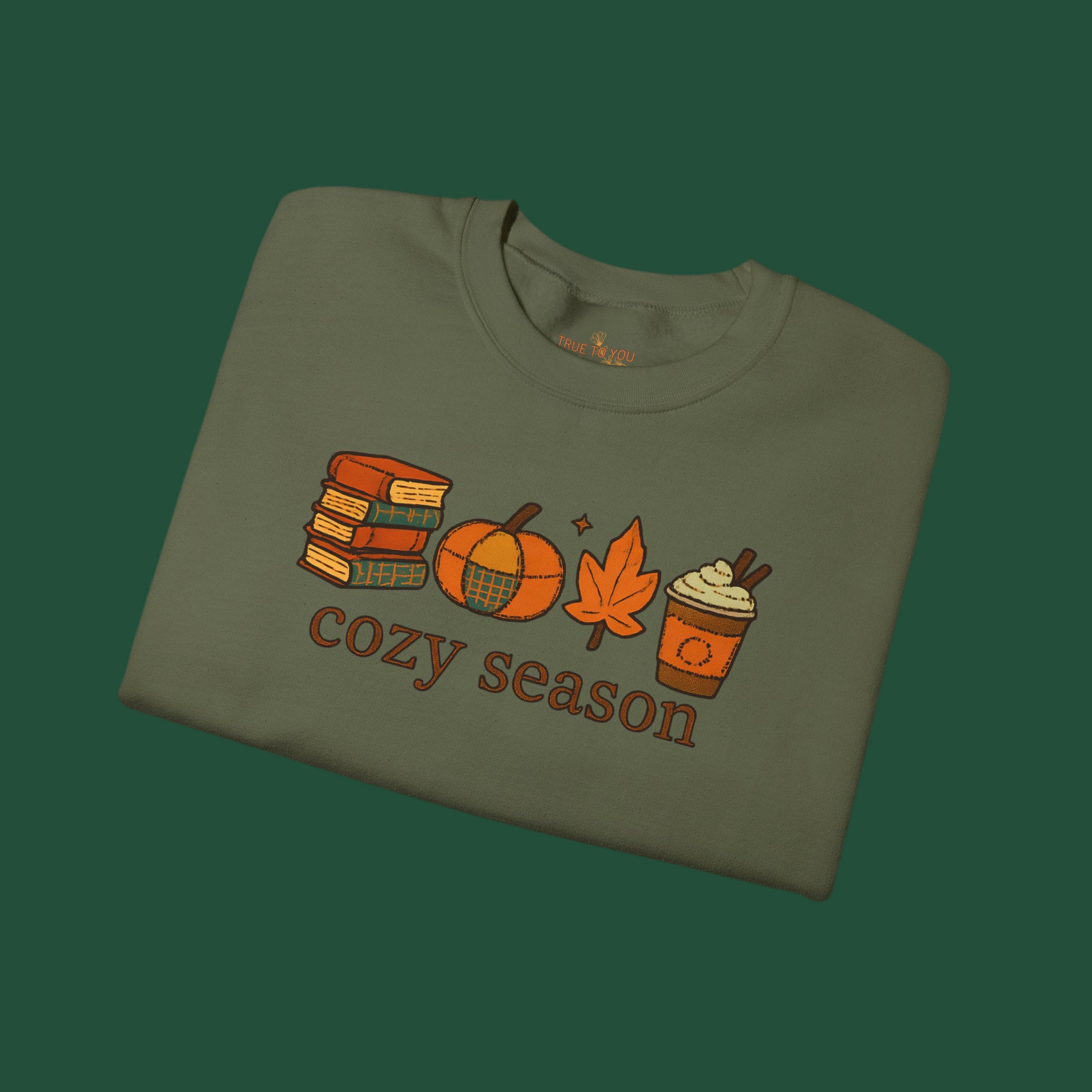 Cozy Season Crewneck Sweatshirt, Military Green