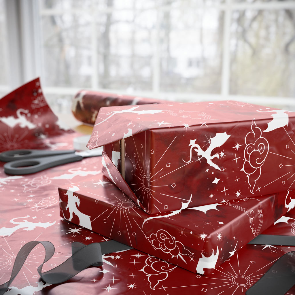 Red Dragon Age Wrapping Paper