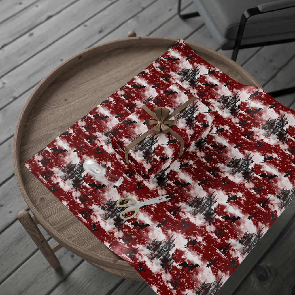 Bloody Dragons Castle Wrapping Paper