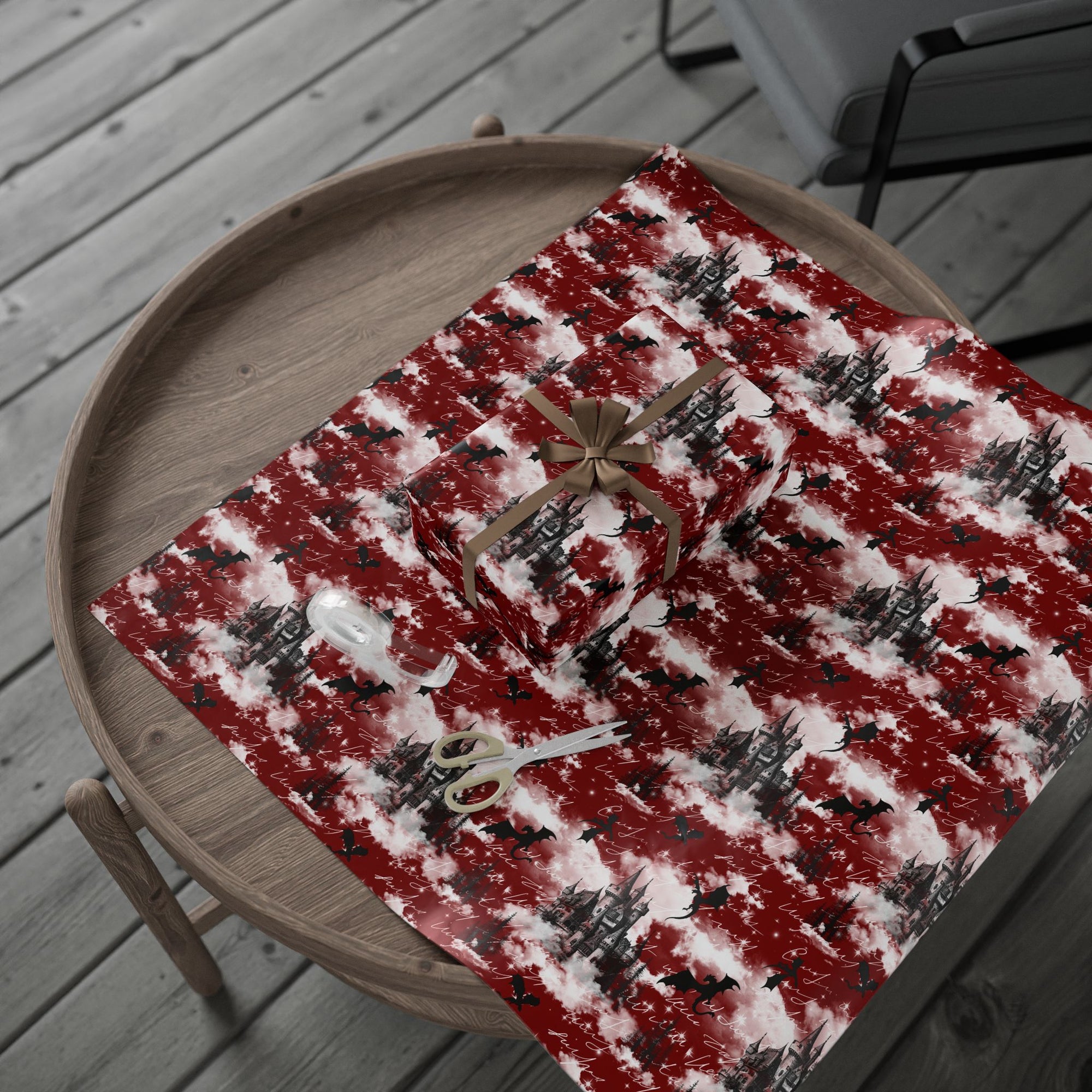 Bloody Dragons Castle Wrapping Paper