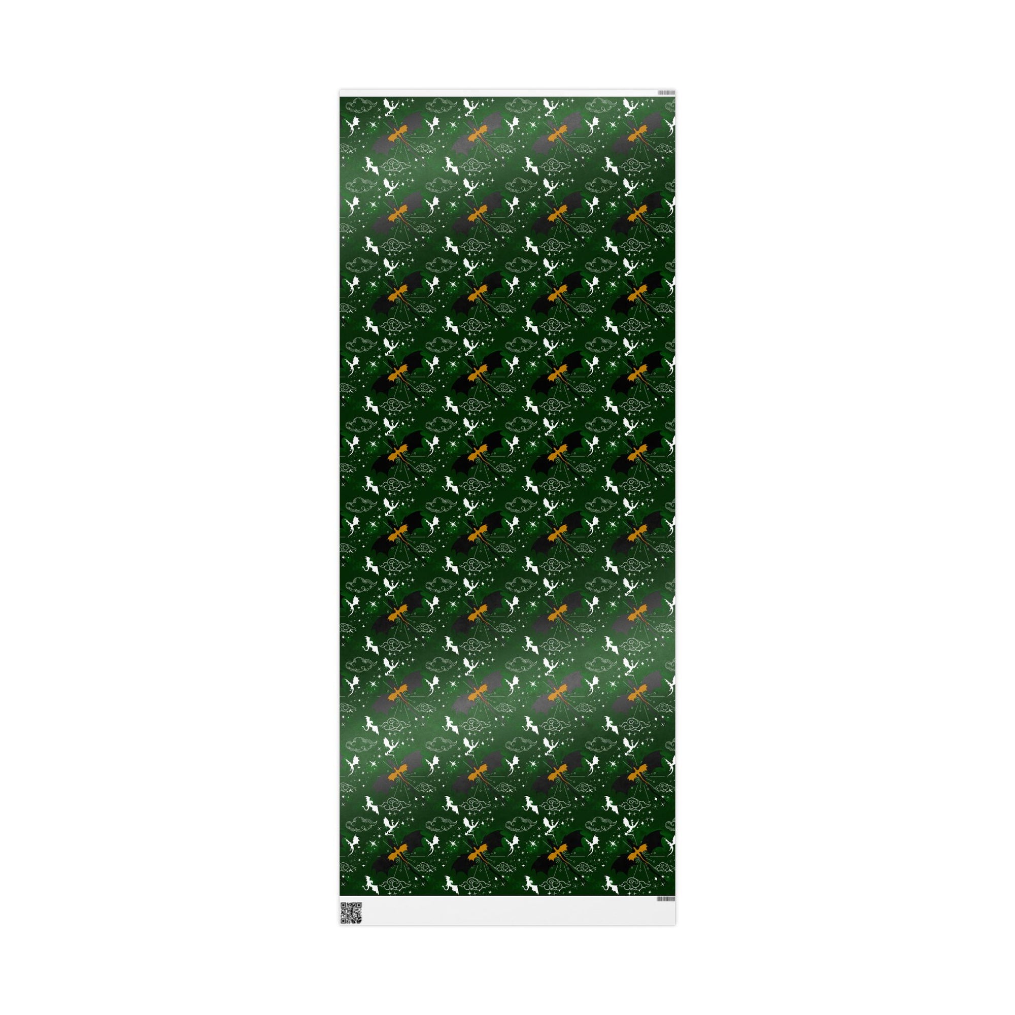 Dragons in Sky Green Wrapping Paper