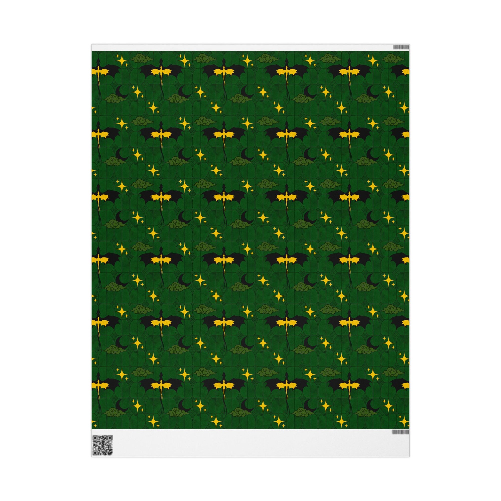 Dragon Green Stained Glass Wrapping Papers