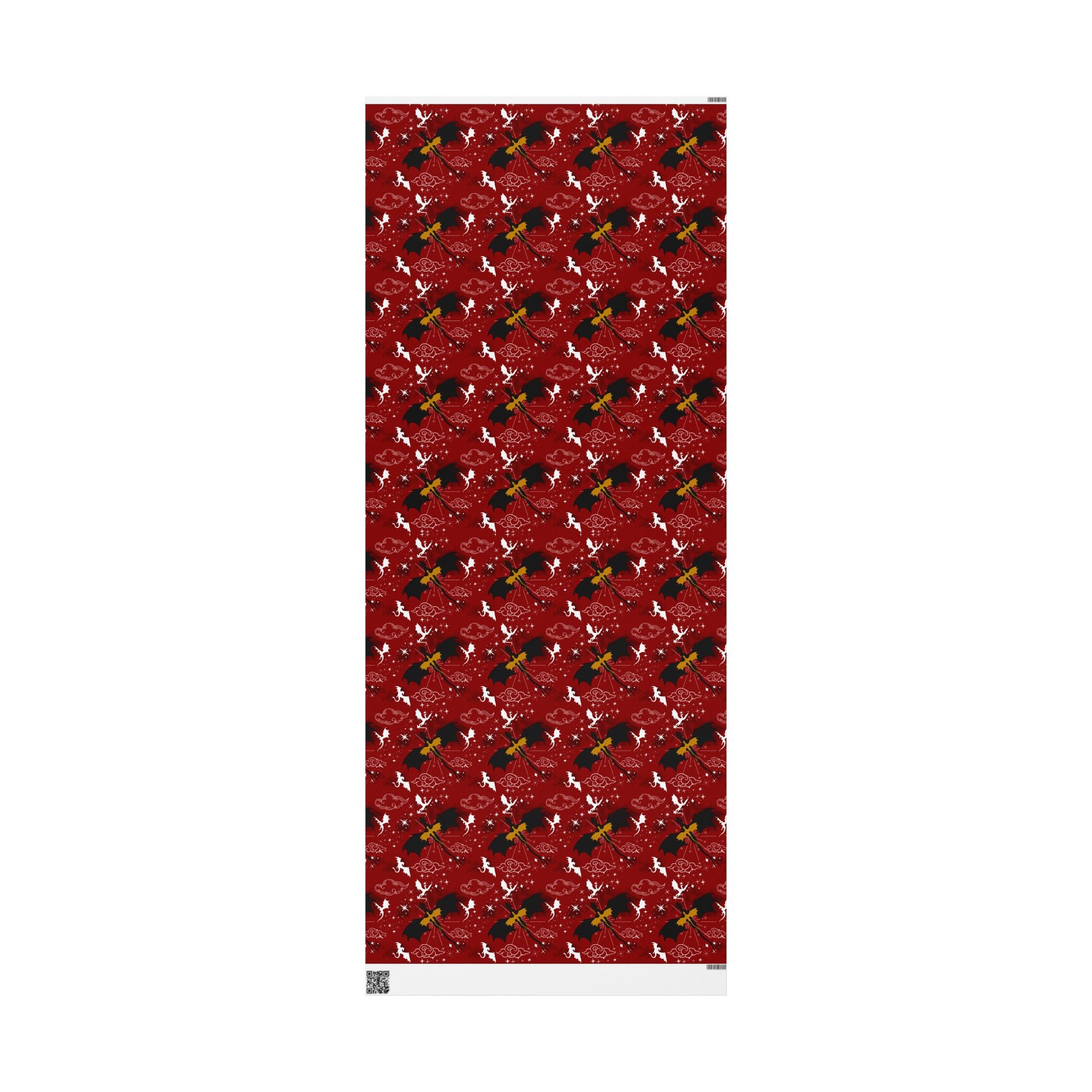 Dragons in Red Sky Wrapping Paper