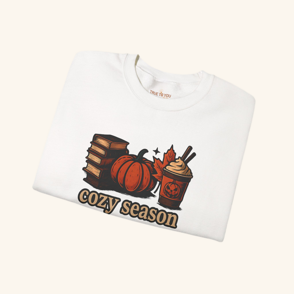 Spooky Cozy Season Crewneck Sweatshirt, White