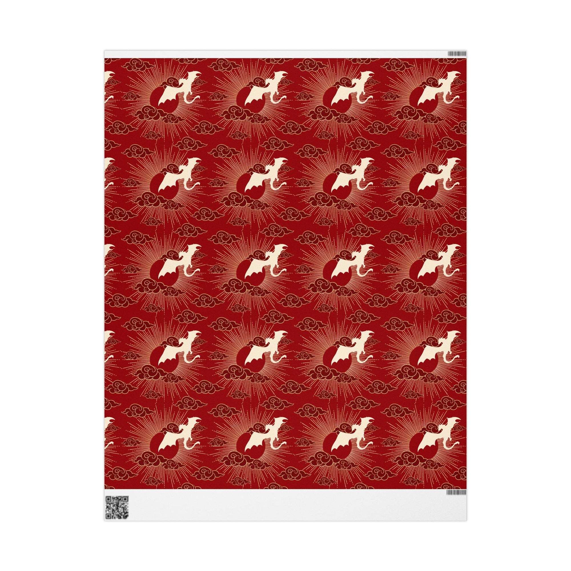 Dragons and Cherry Sun Wrapping Paper