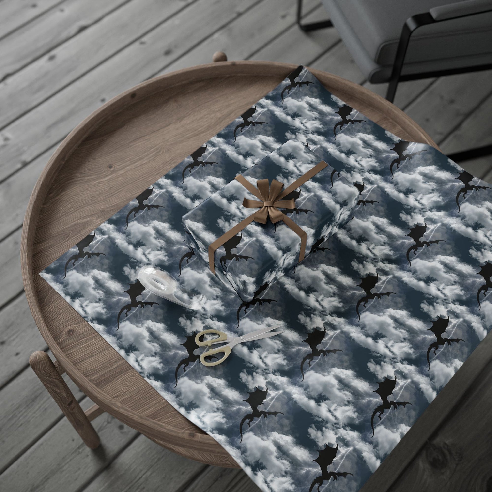 Dragon in Thee Storm Wrapping Paper