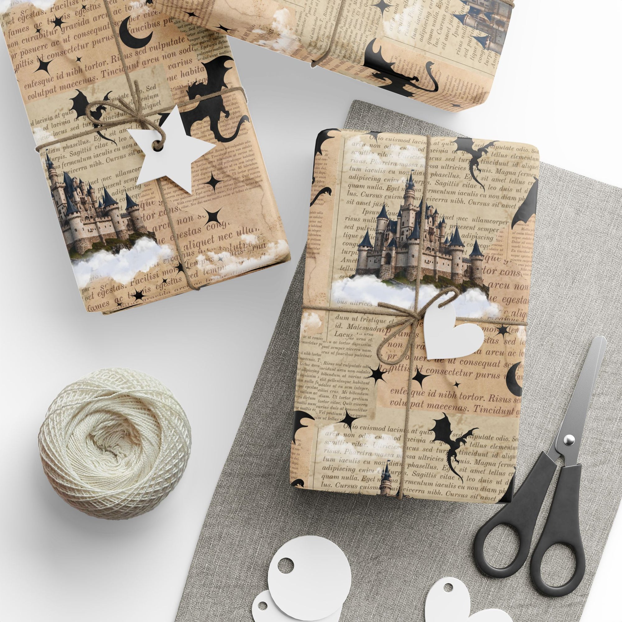 Castles in Pages Wrapping Paper