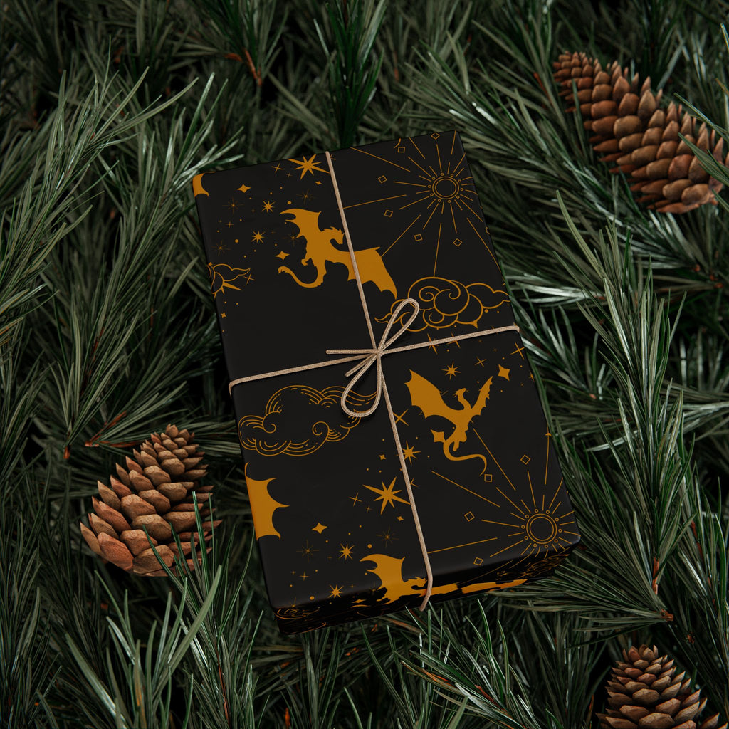 Royal Dragons in Night Wrapping Paper