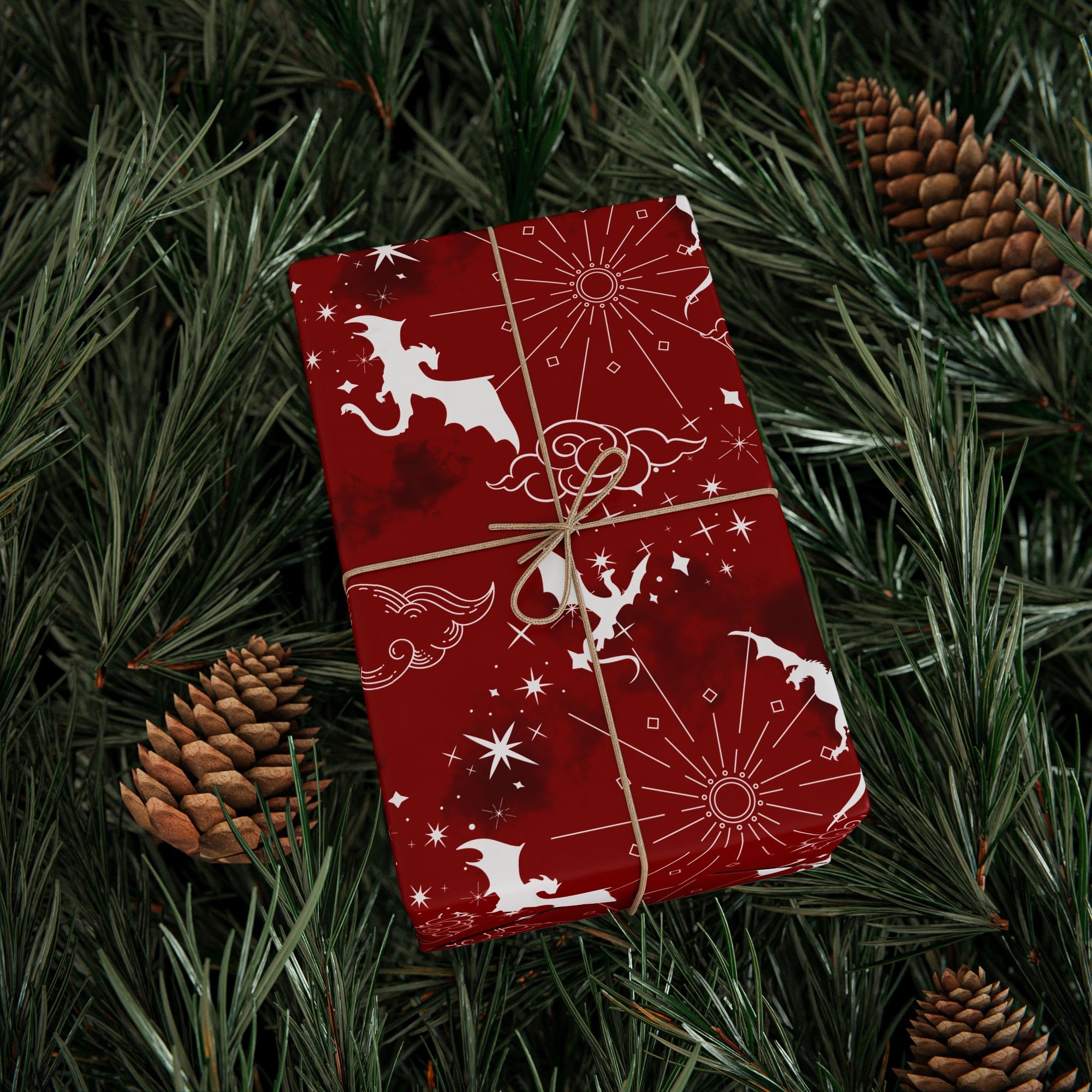 White Dragons in Red Wrapping Paper