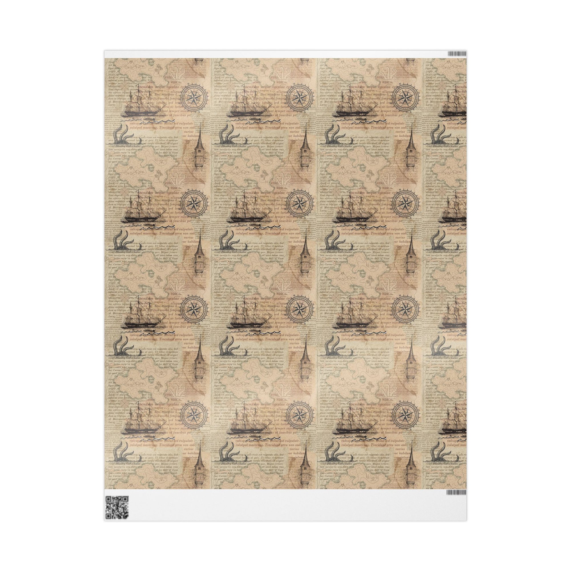 Maps in Pages Wrapping Paper