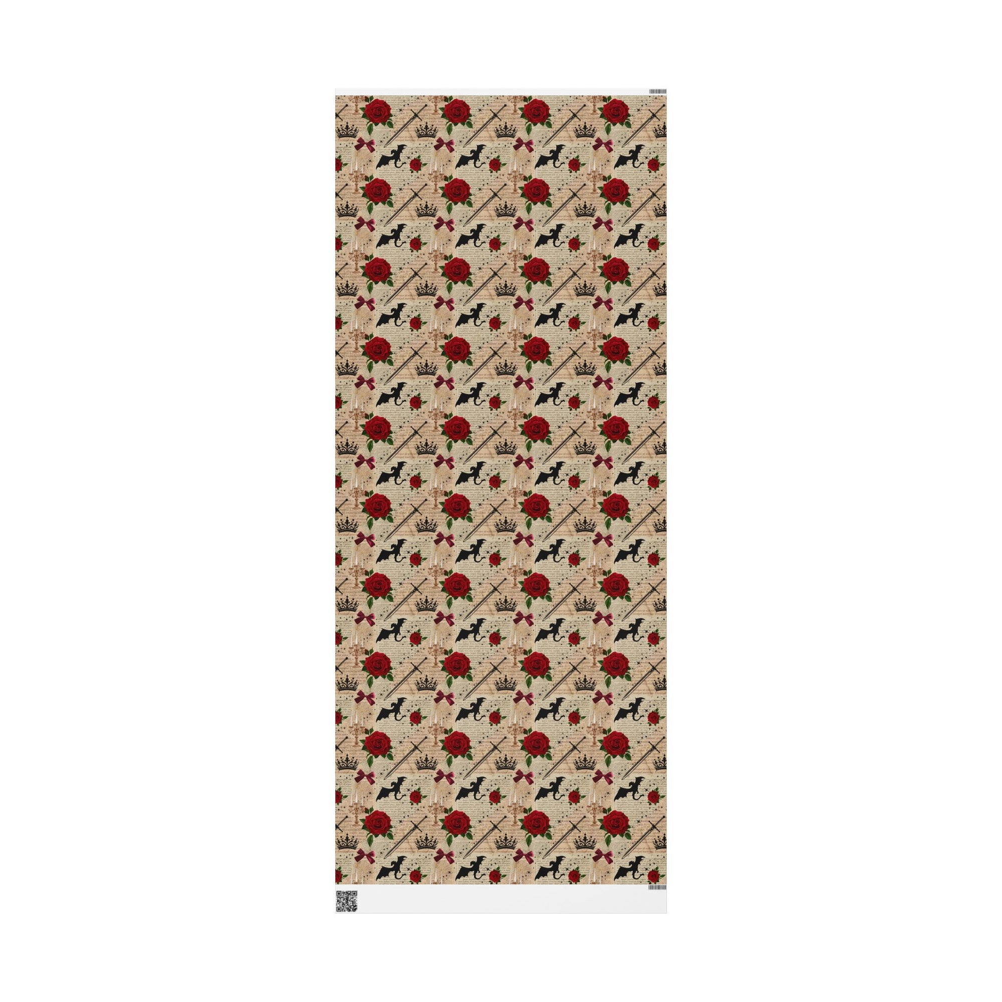 Swords and Roses Wrapping Paper