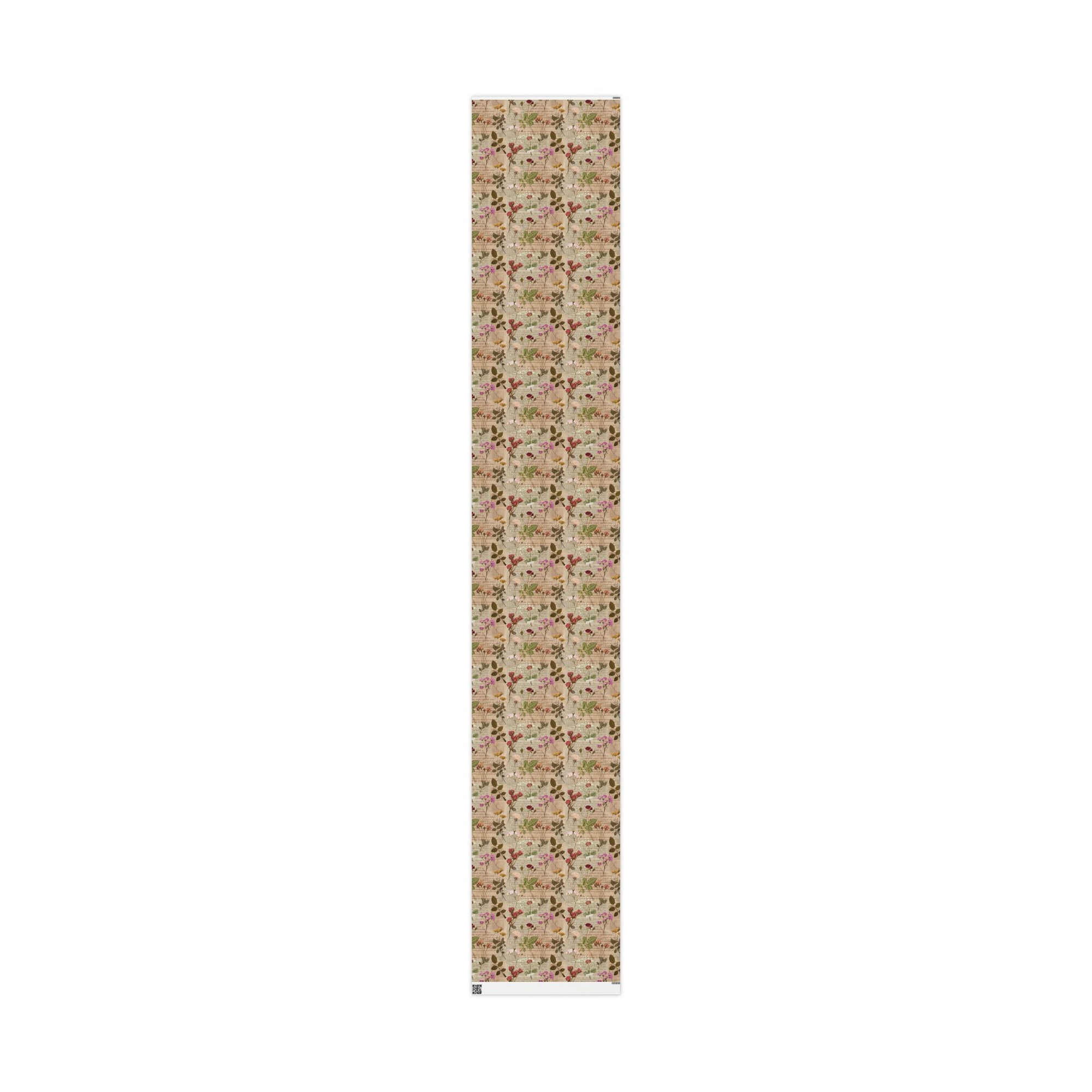 Pressed Flowers and Pages Wrapping Paper