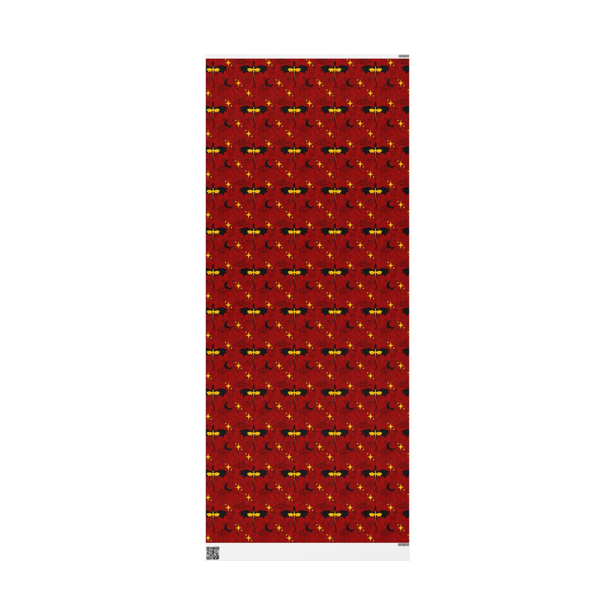 Dragons on Red Stained Glass Wrapping Paper