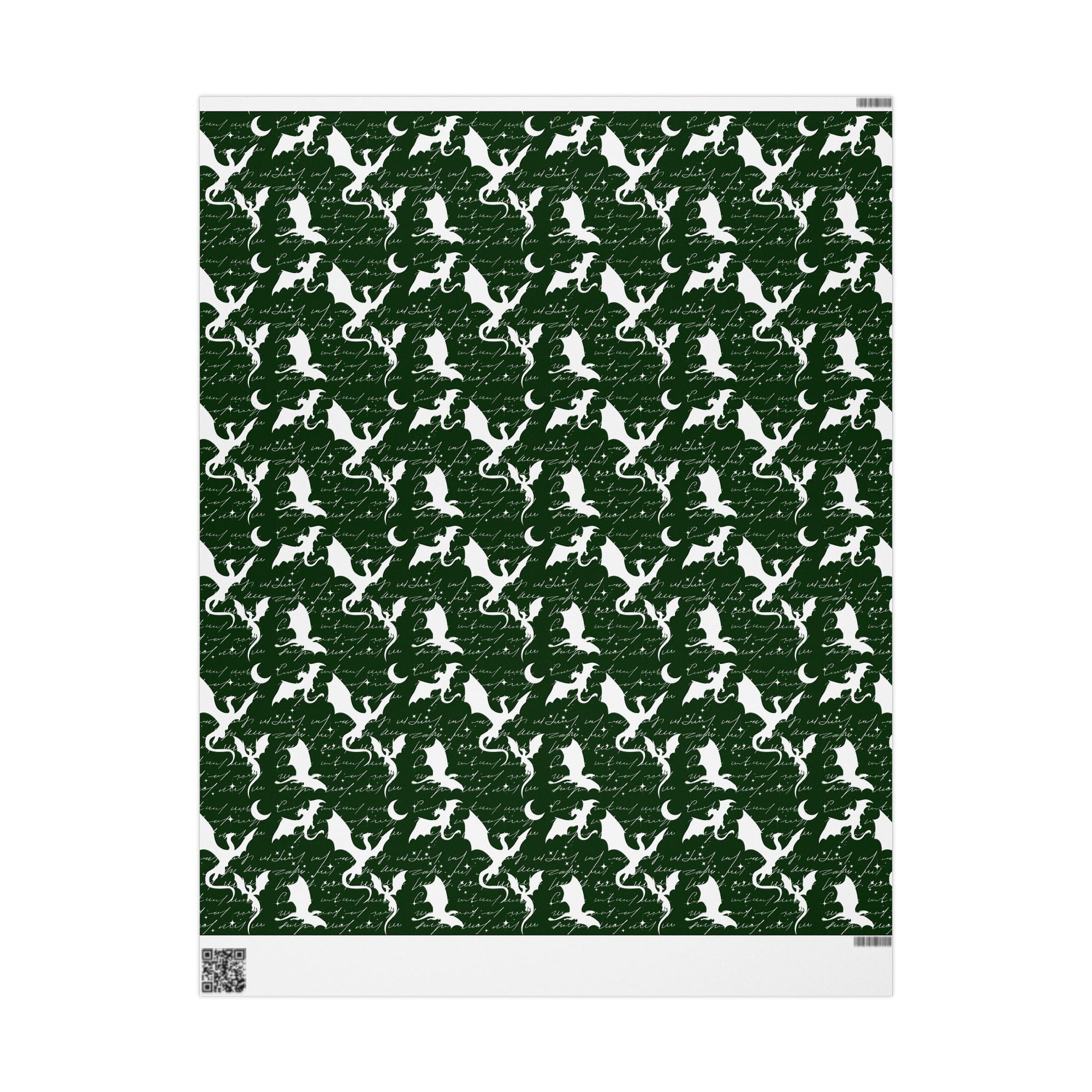 Fictional Dragons Green Wrapping Paper