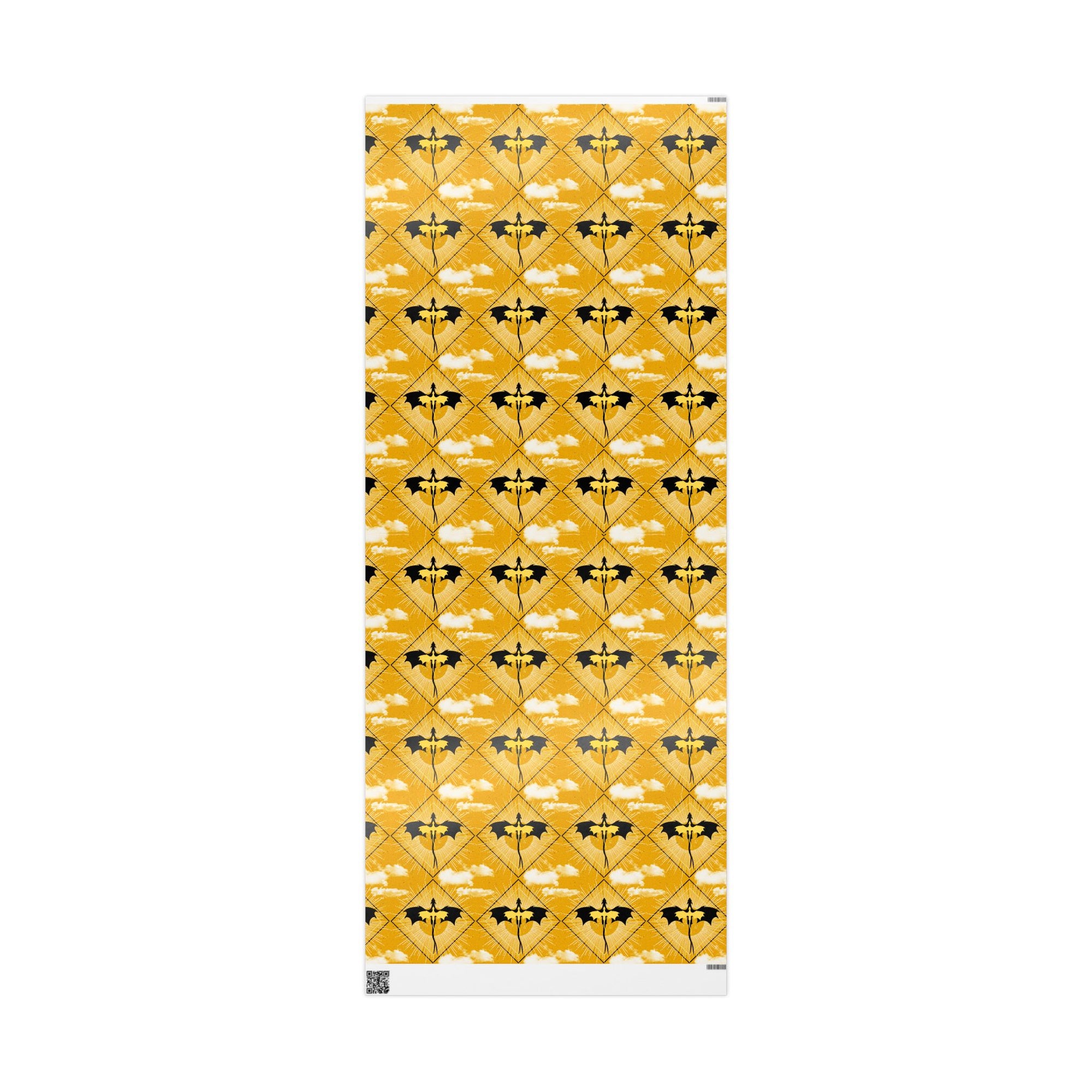 Black and Yellow Dragons in Sunlight Wrapping Papers
