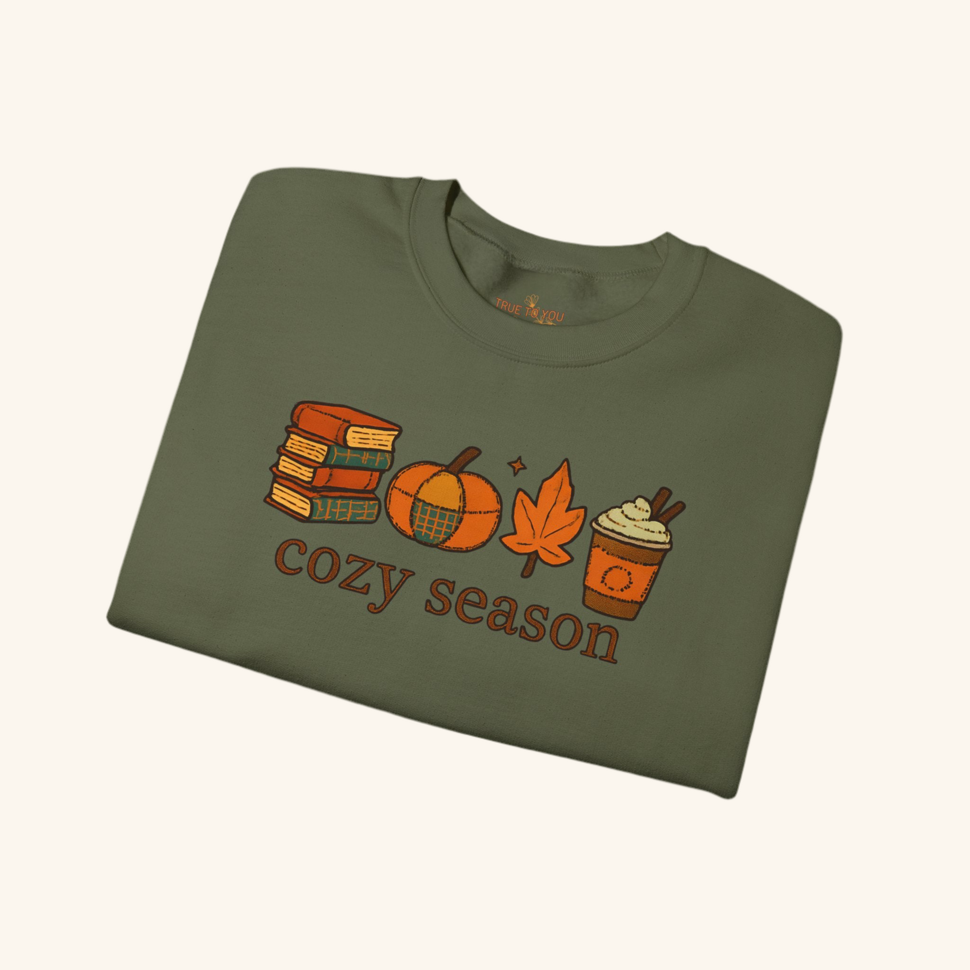 Cozy Season Crewneck Sweatshirt, Military Green