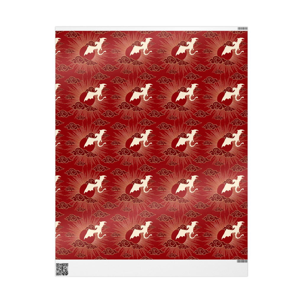 Dragons and Cherry Sun Wrapping Paper