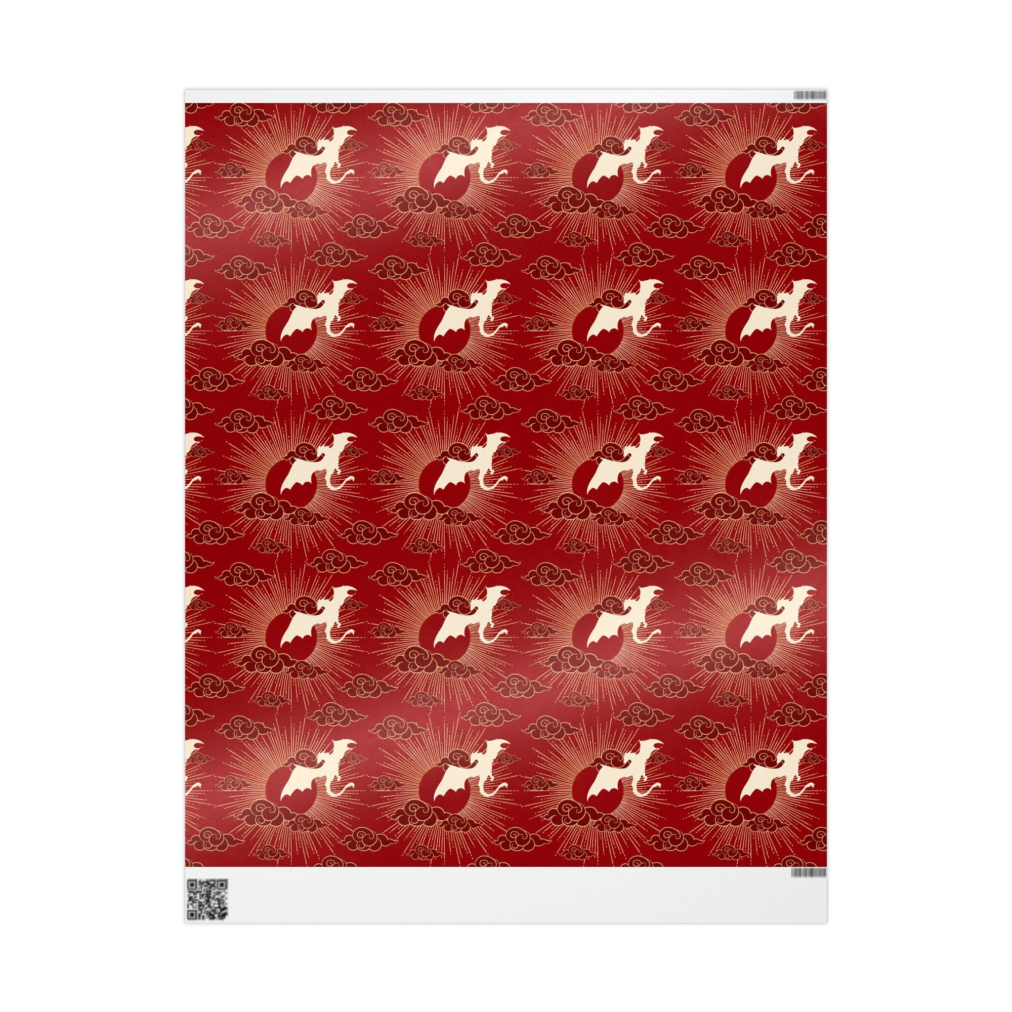 Dragons and Cherry Sun Wrapping Paper