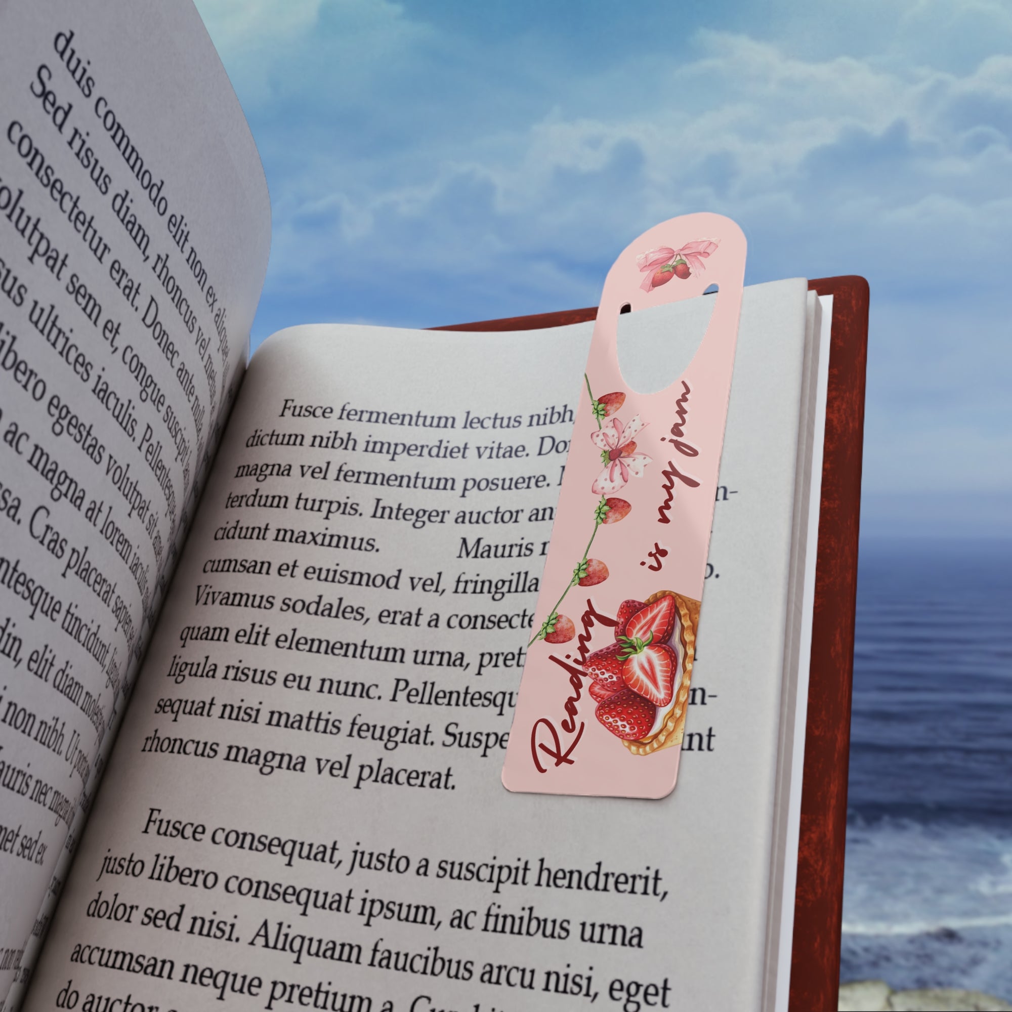 Reading is My Jam Pink Bookmark