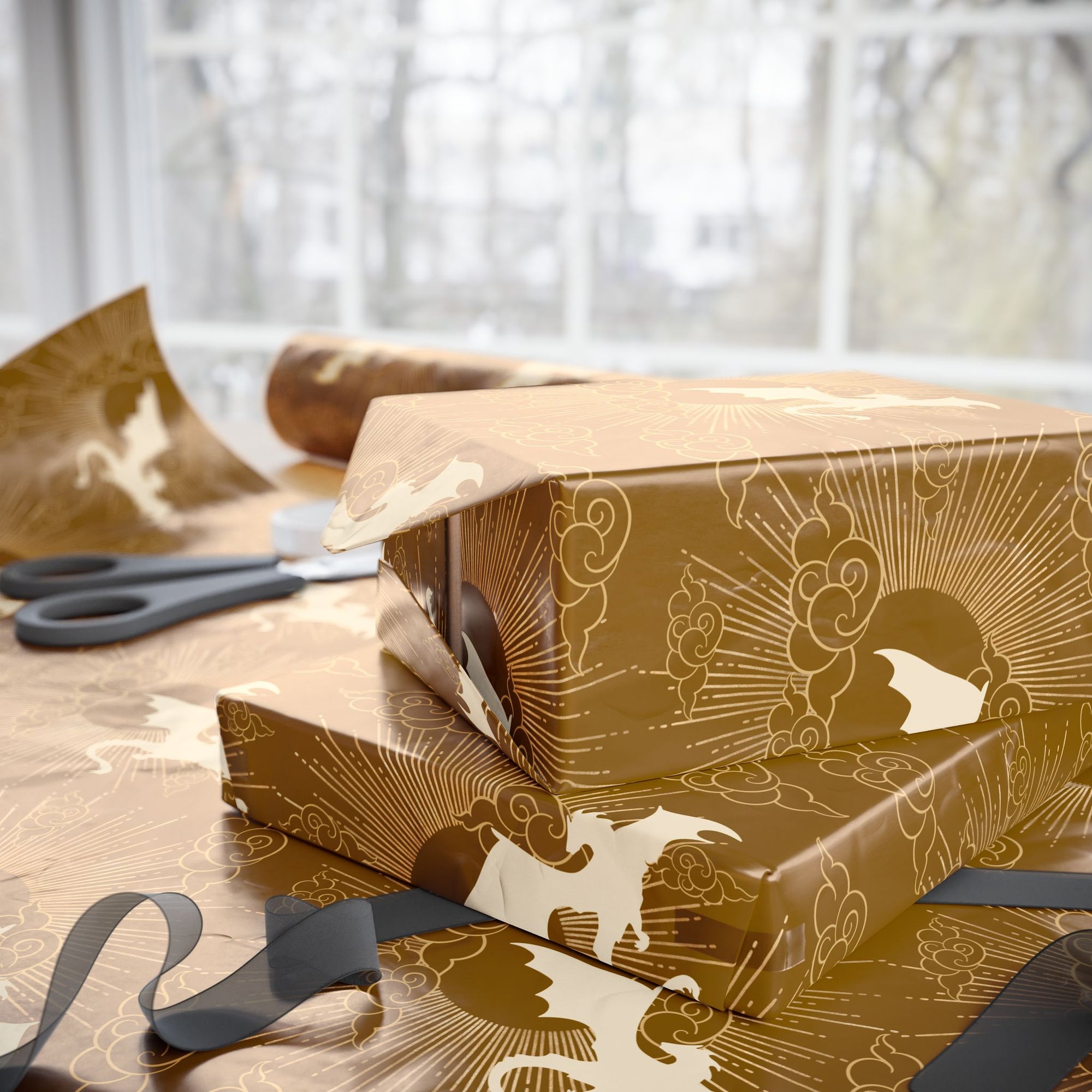 Dragon in Sun Wrapping Paper