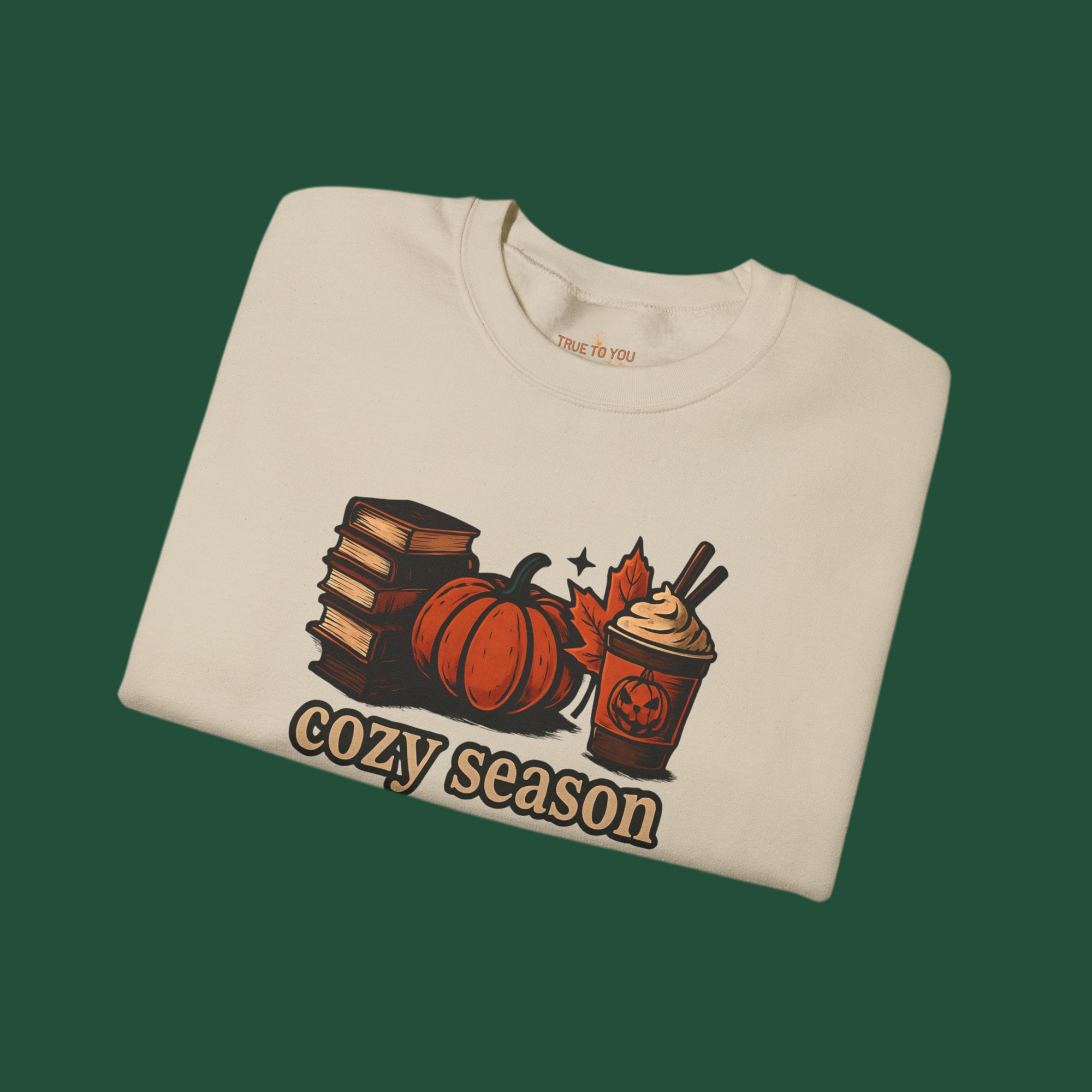 Spooky Cozy Seazon Crewneck Sweatshirt, Sand