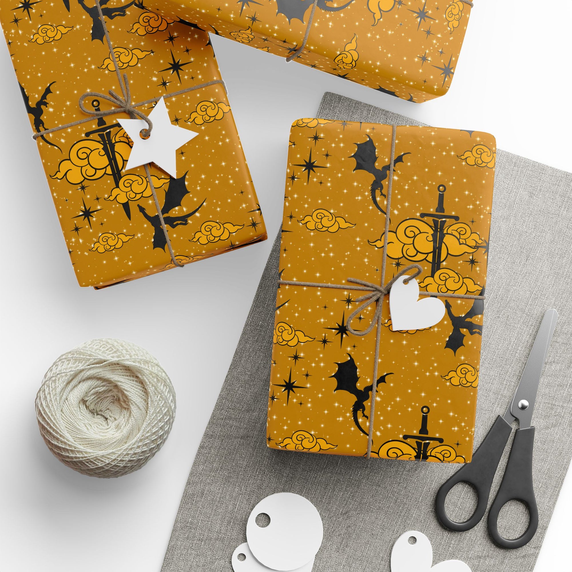 Golden Dragons Age Wrapping Paper