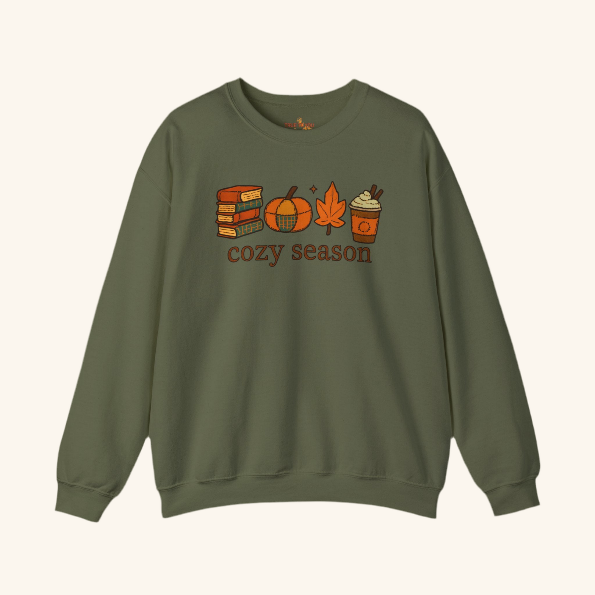 Cozy Season Crewneck Sweatshirt, Military Green