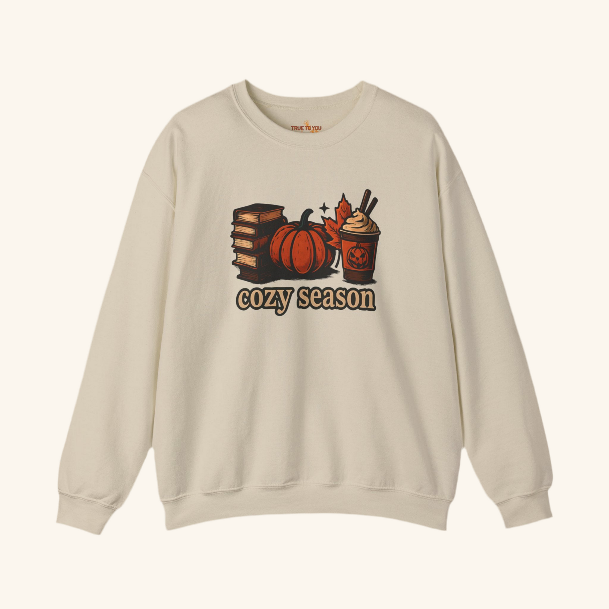 Spooky Cozy Seazon Crewneck Sweatshirt, Sand